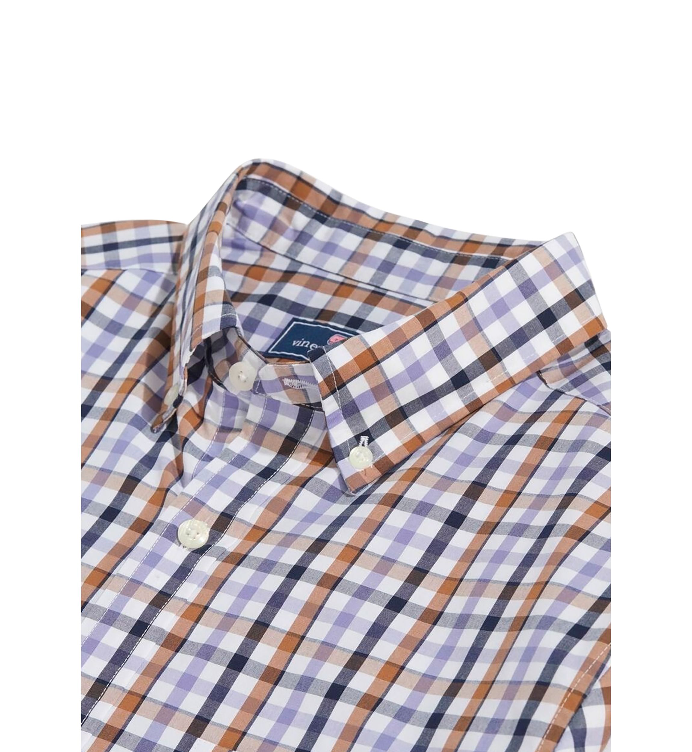 Mens Multi Tattersall Stretch Poplin Shirt