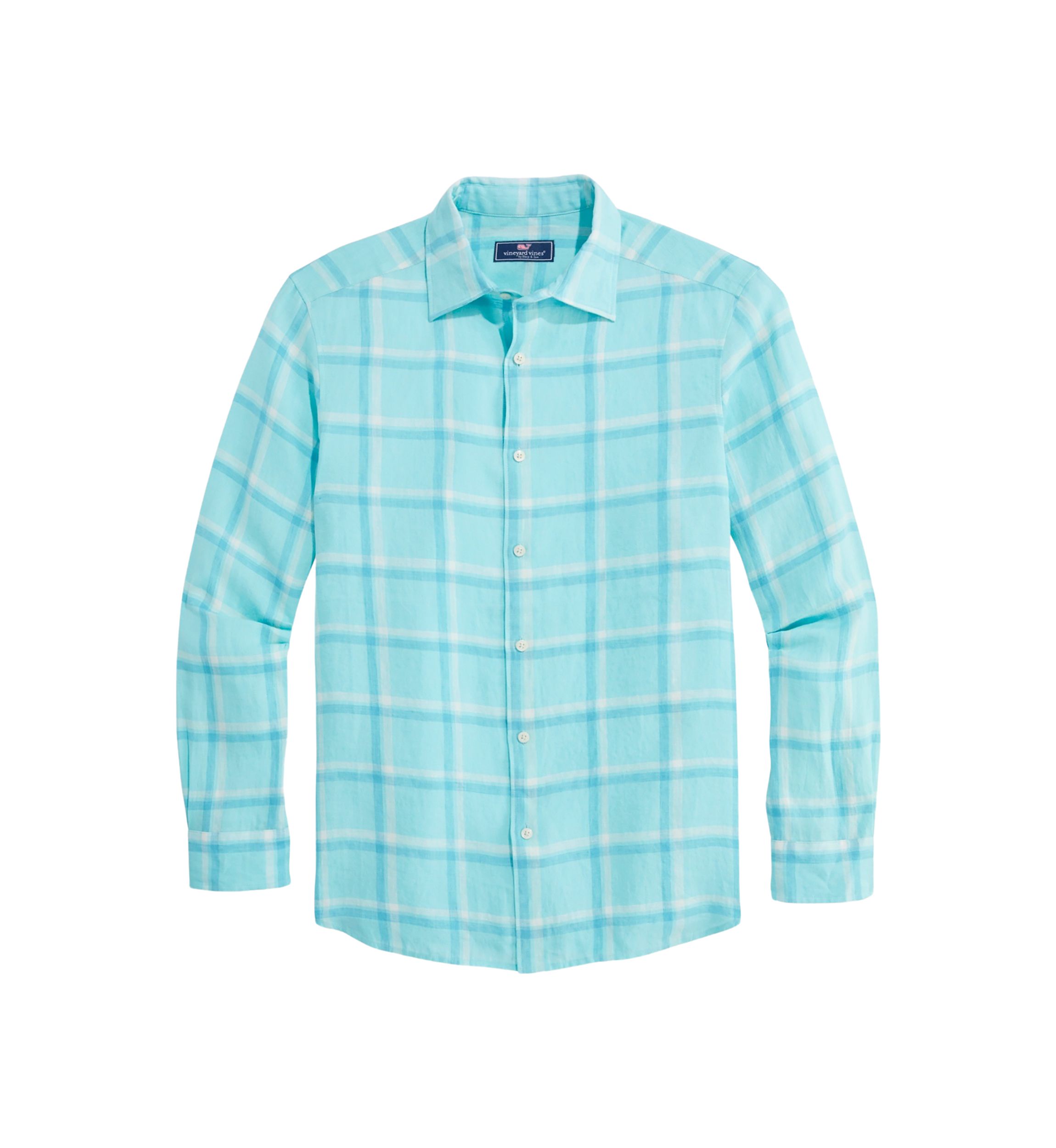 Plaid Linen Bendback Tisbury Shirt