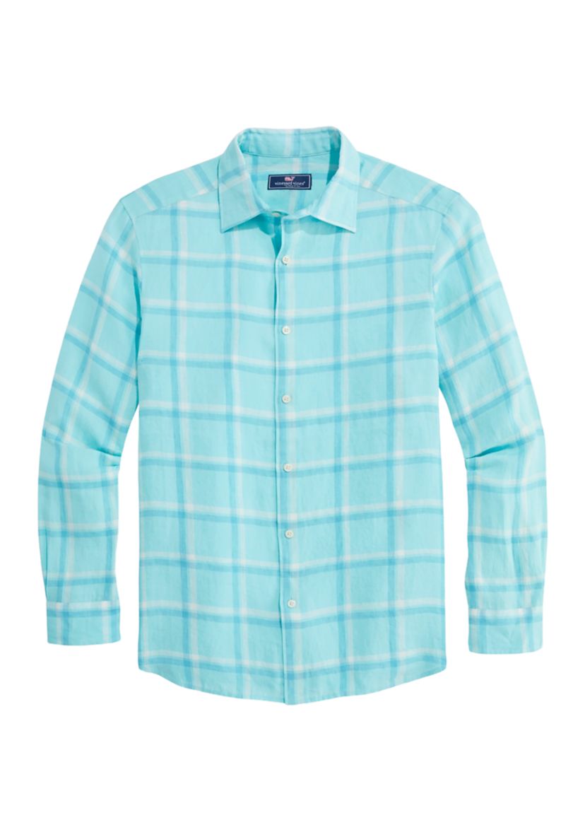 Plaid Linen Bendback Tisbury Shirt