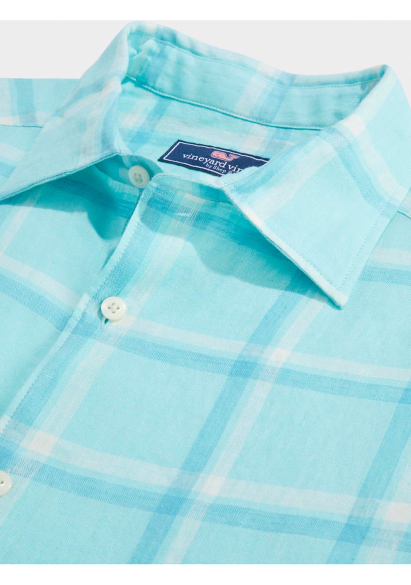 Plaid Linen Bendback Tisbury Shirt