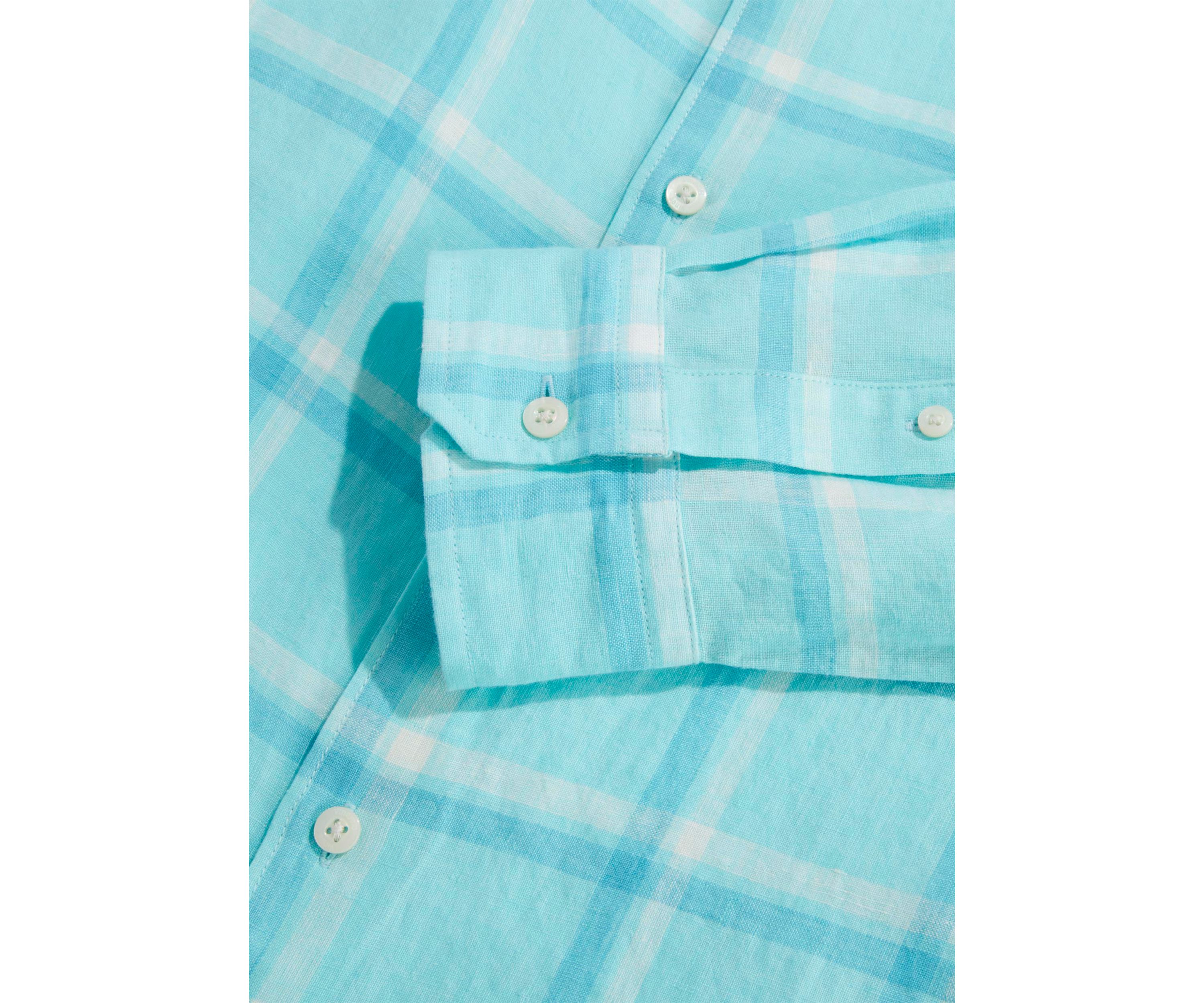 Plaid Linen Bendback Tisbury Shirt