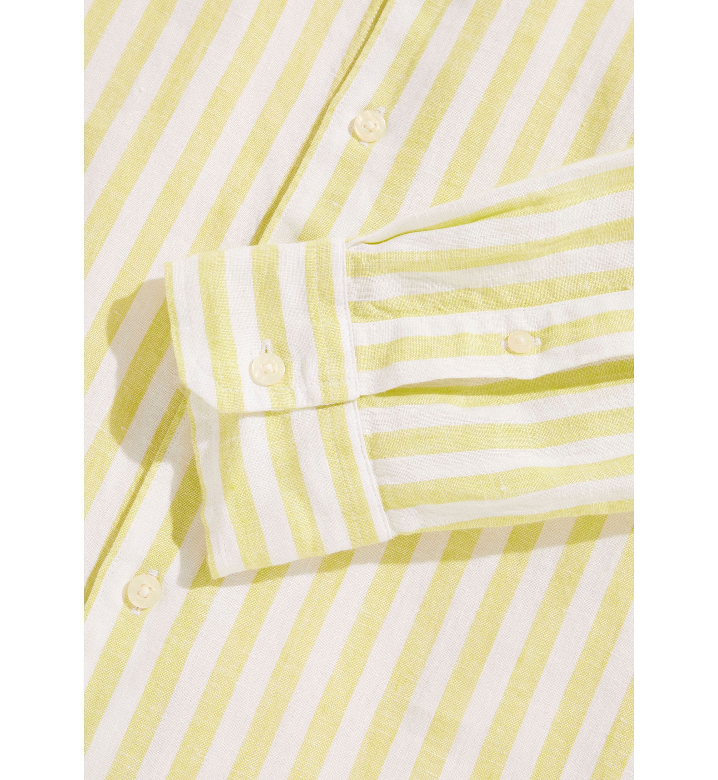 Mens Stripe Linen Bendback Tisbury Shirt
