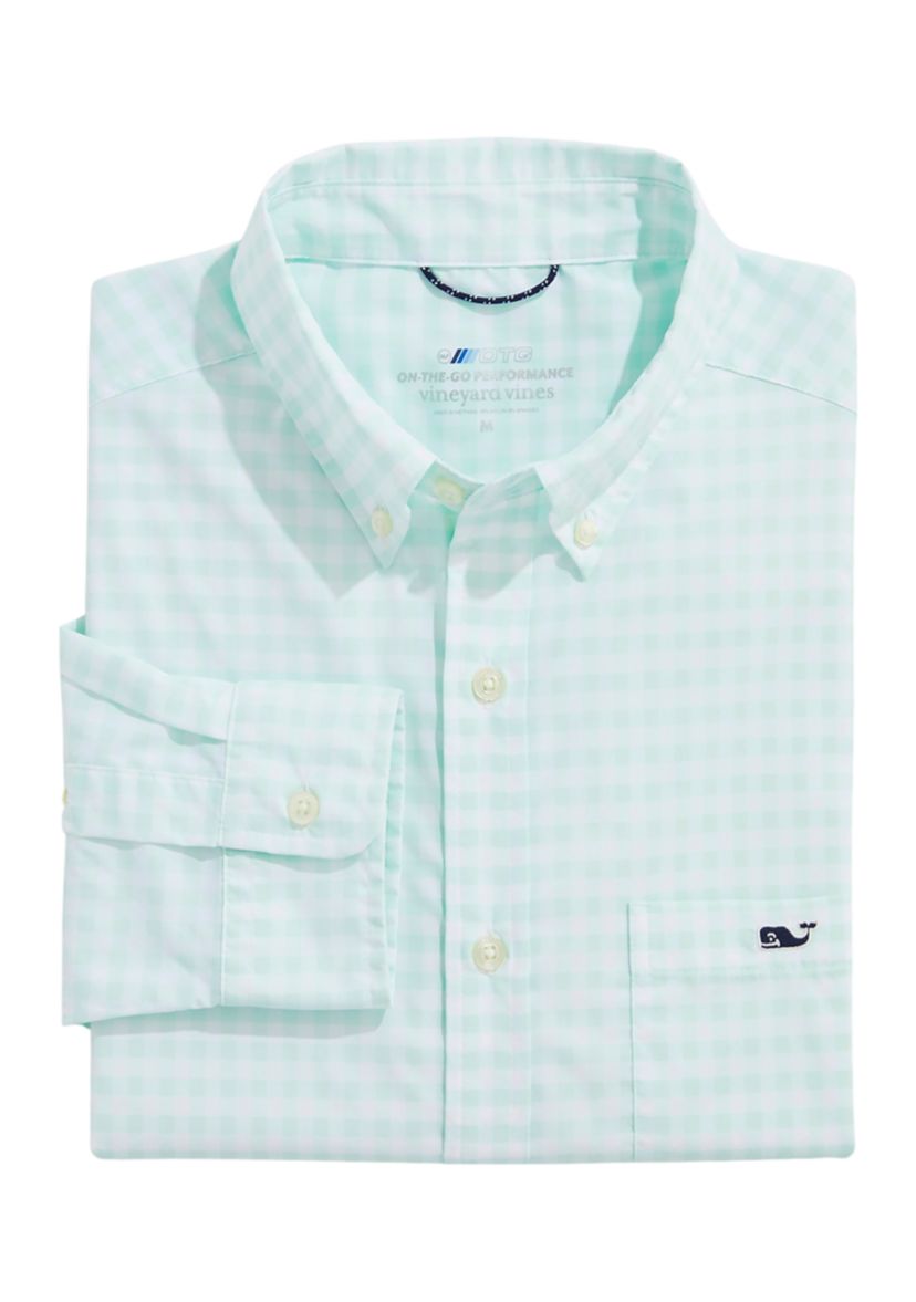 On-The-Go Nylon Gingham Shirt
