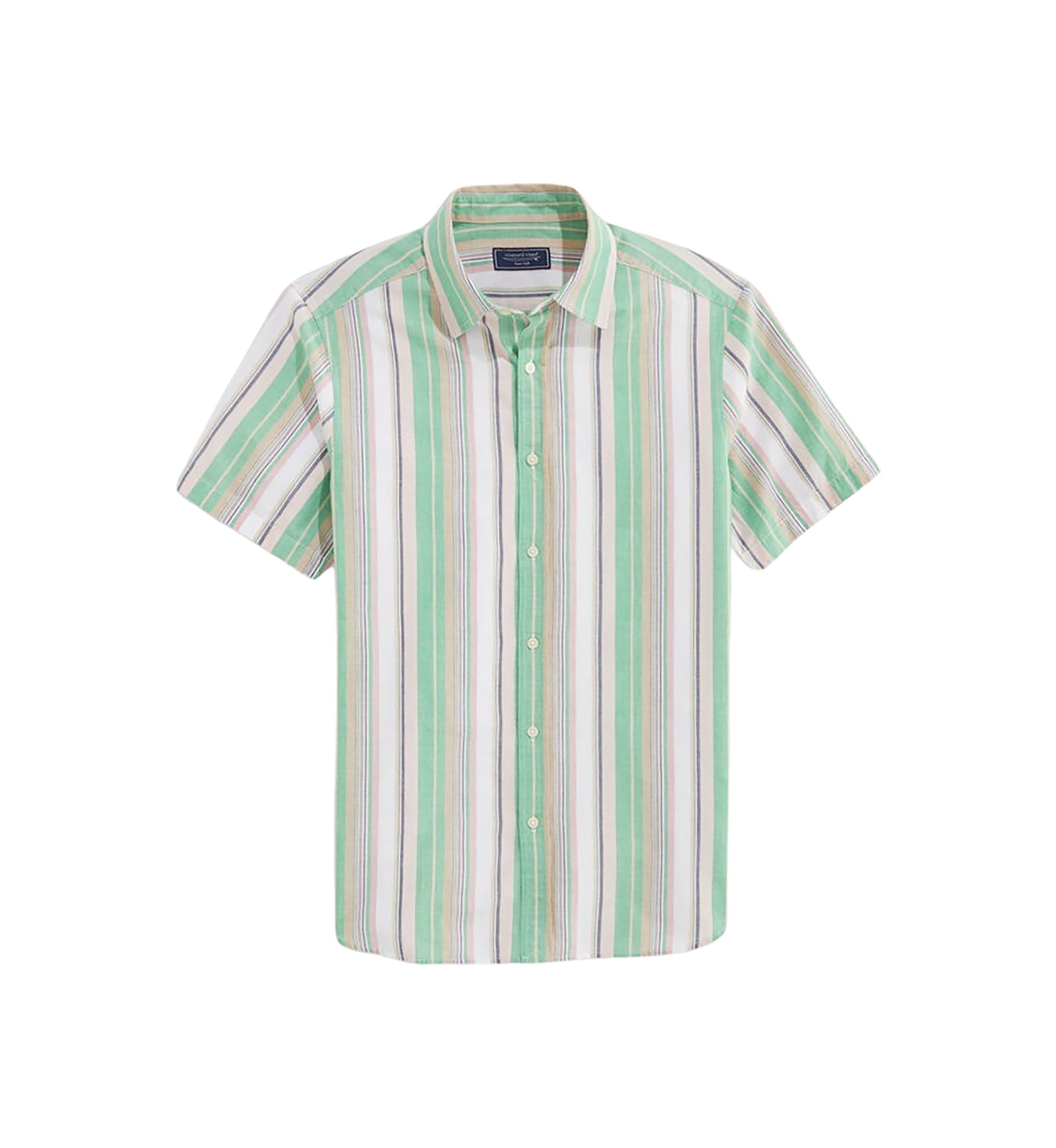 Awning Stripe Casual Short Sleeve Shirt