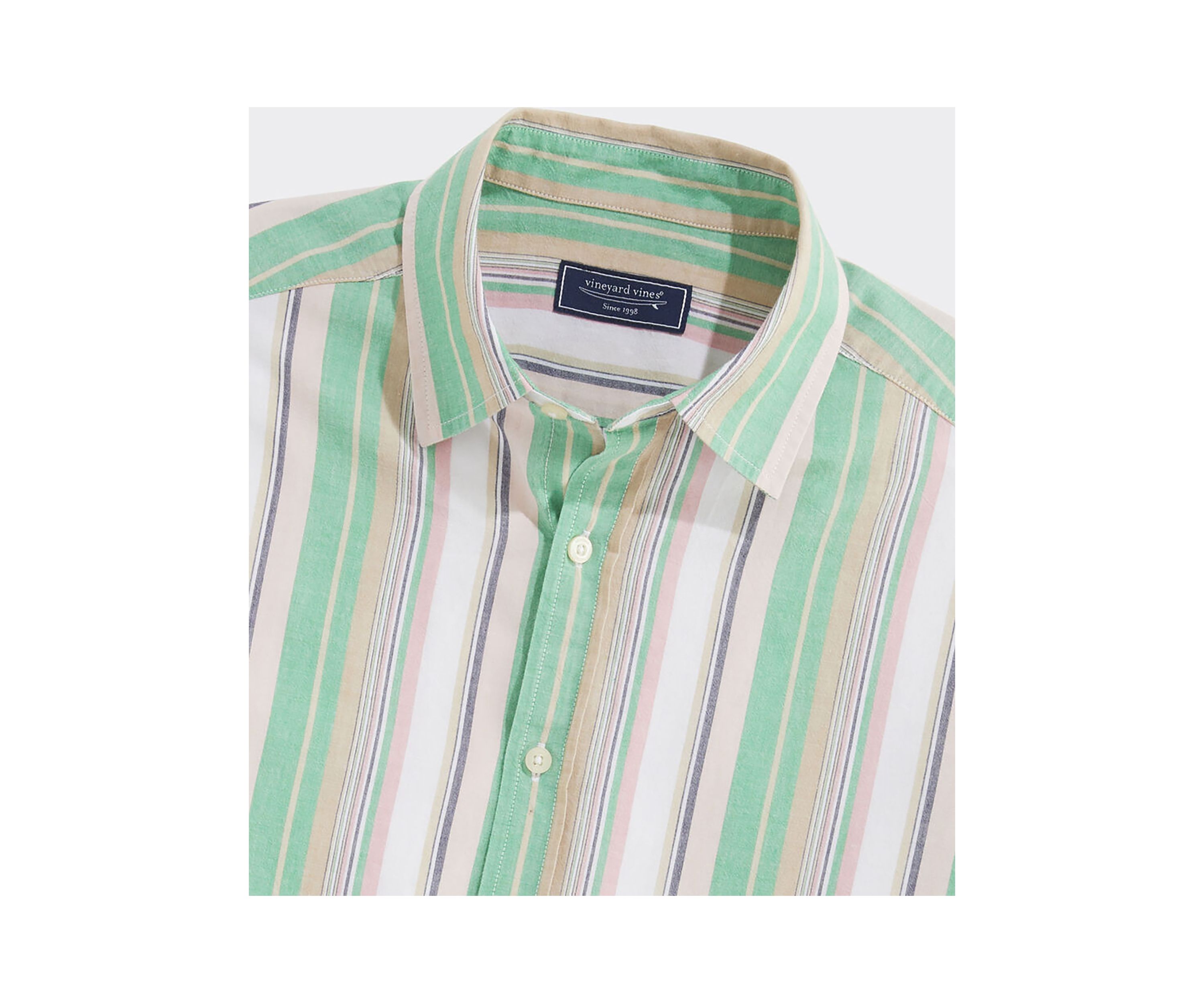 Awning Stripe Casual Short Sleeve Shirt