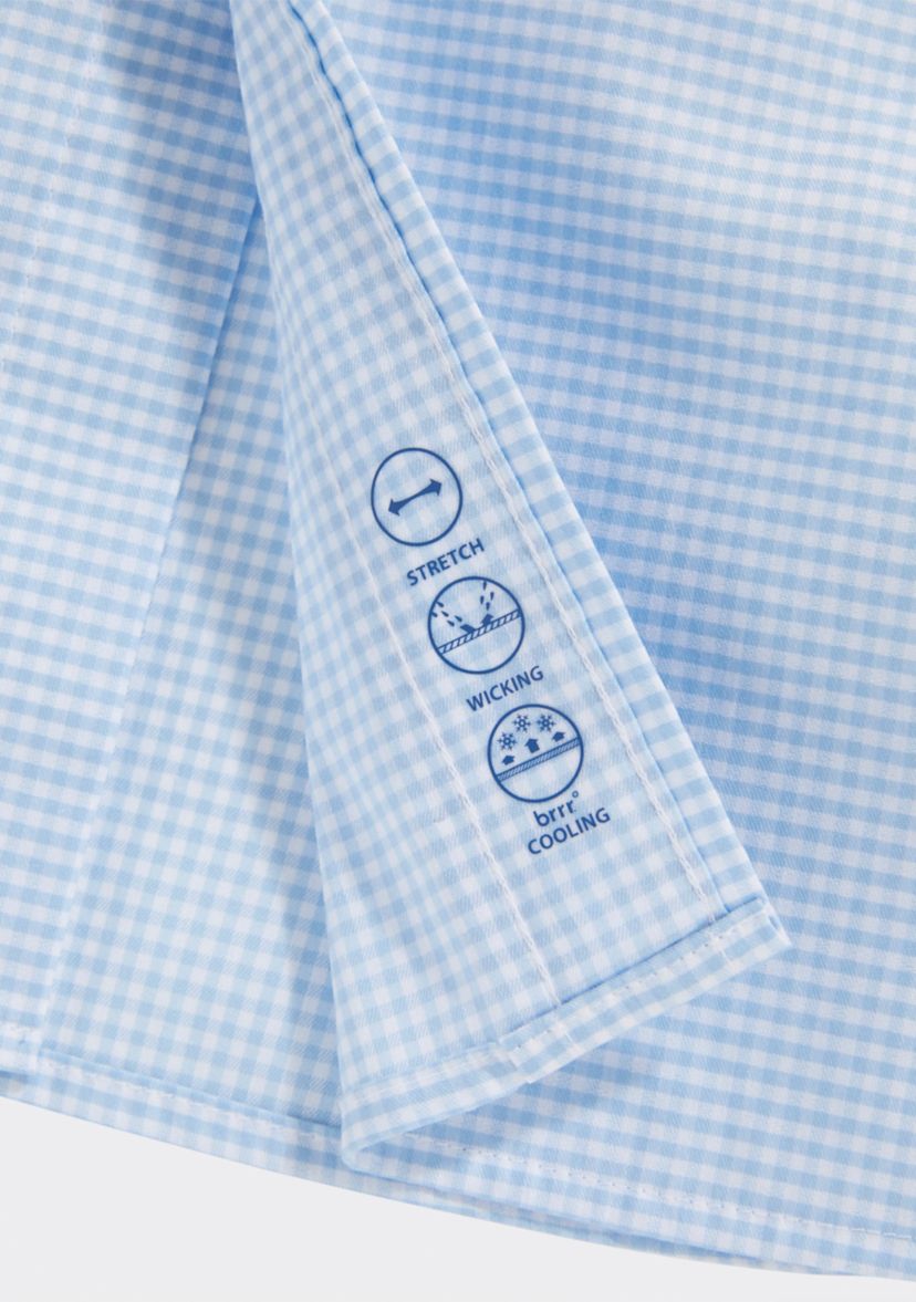 Gingham Spread Collar Dress Shirt 