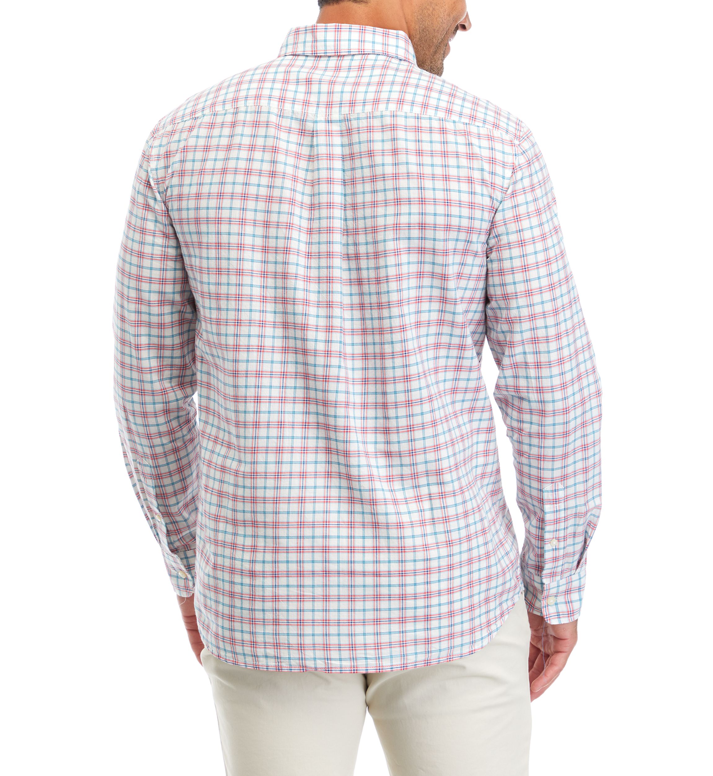 Mens Plaid Madras Whale Shirt