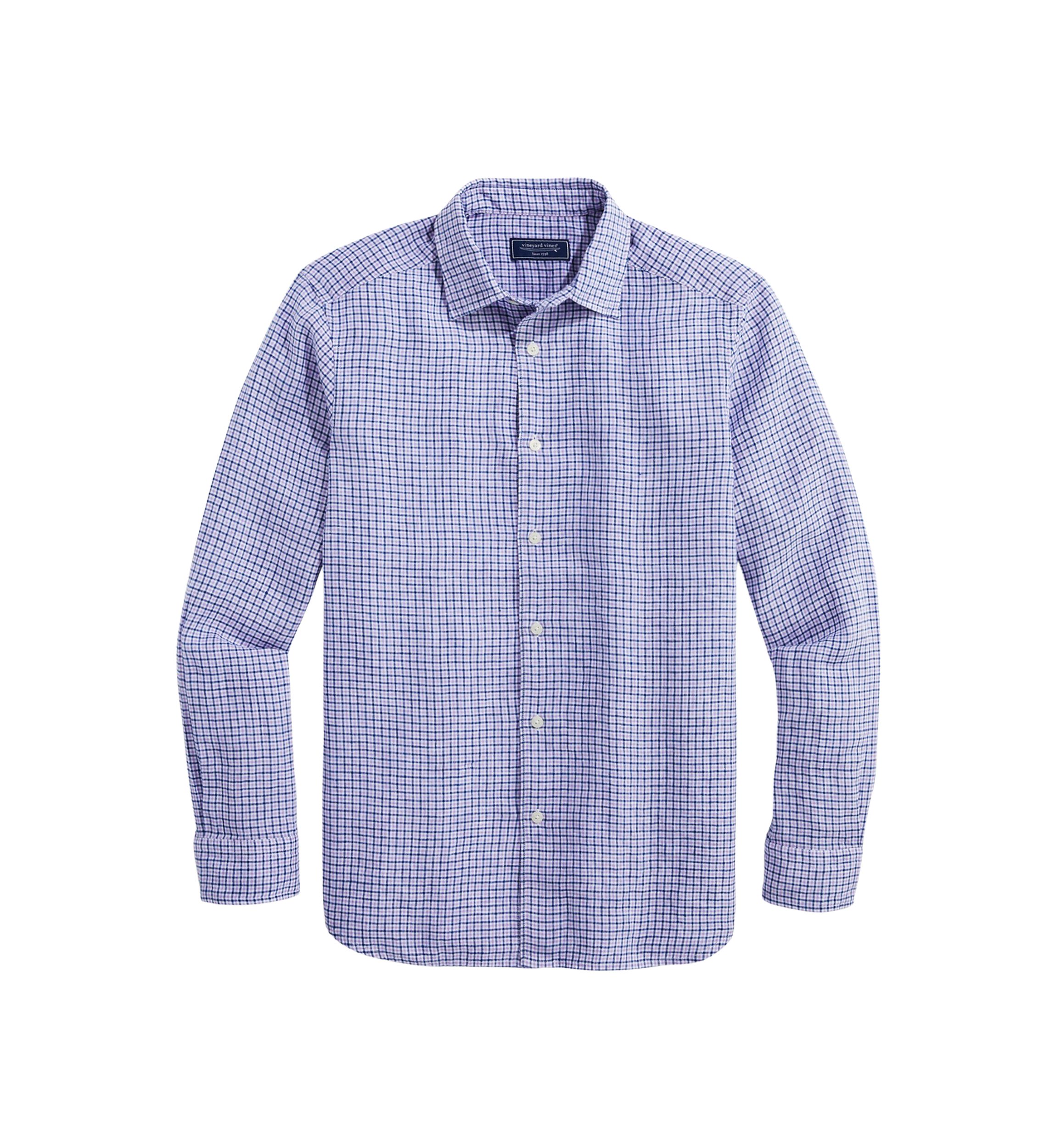 Tattersall Linen Button Up Shirt 