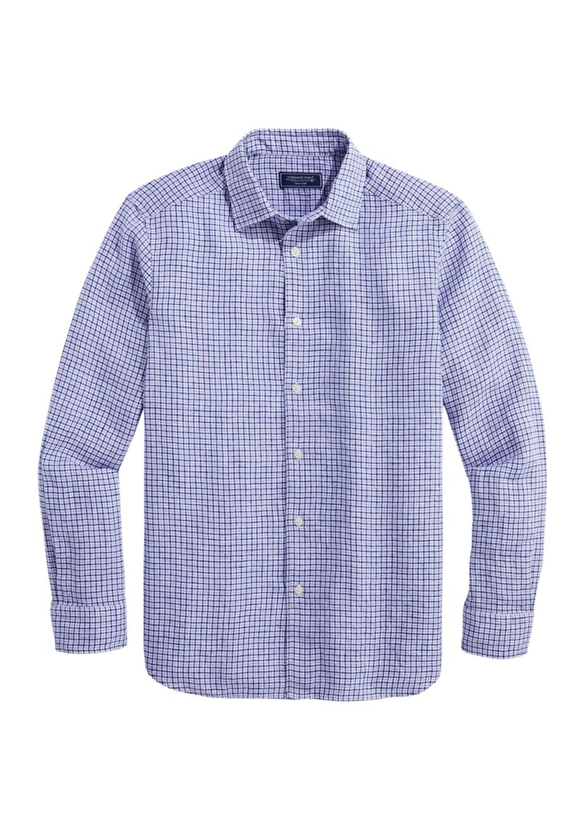Tattersall Linen Button Up Shirt 
