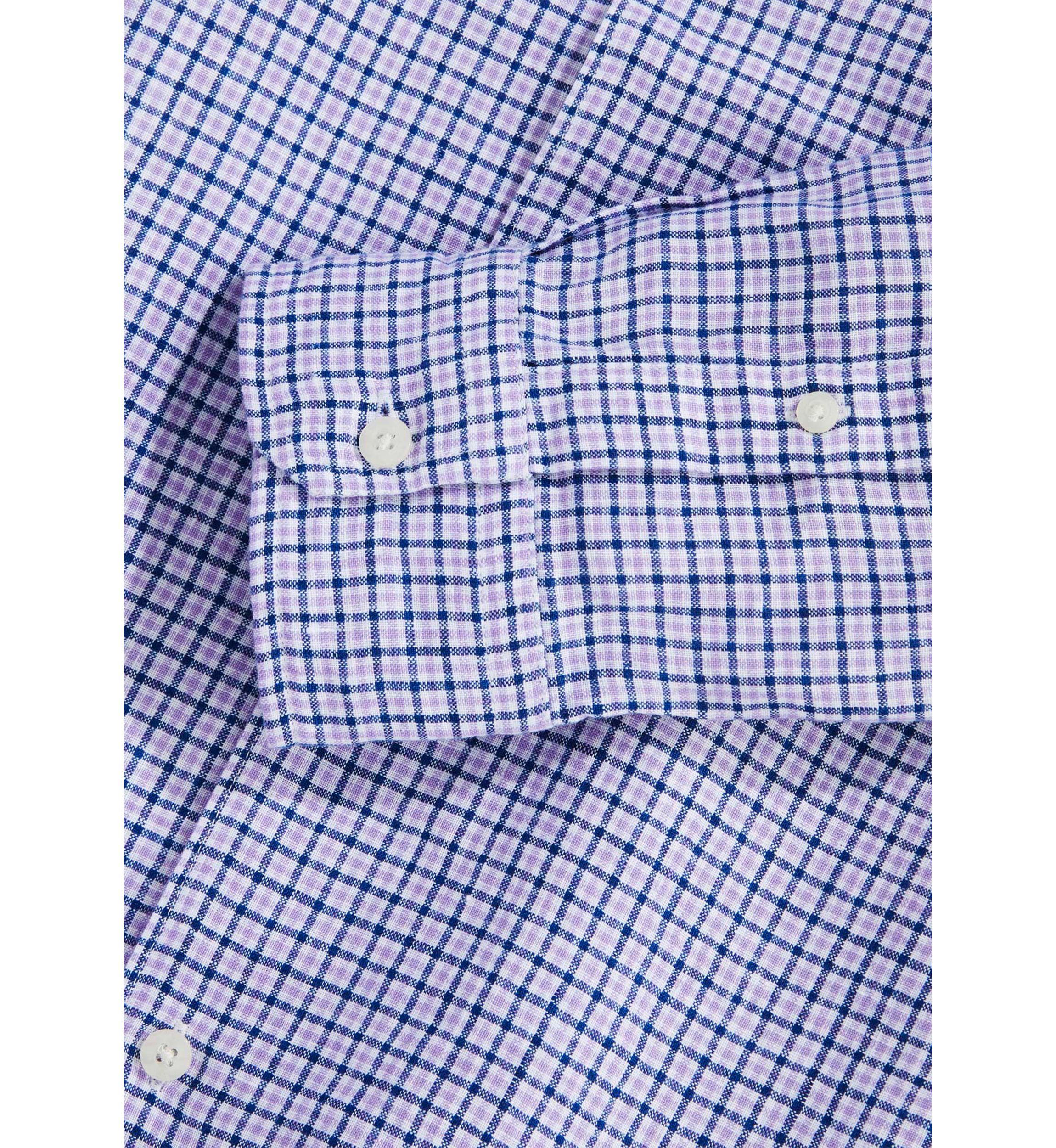 Tattersall Linen Button Up Shirt 
