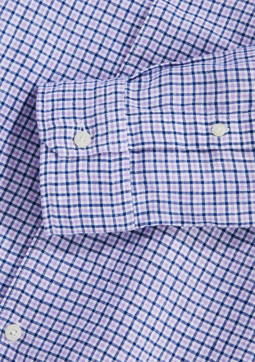 Tattersall Linen Button Up Shirt 
