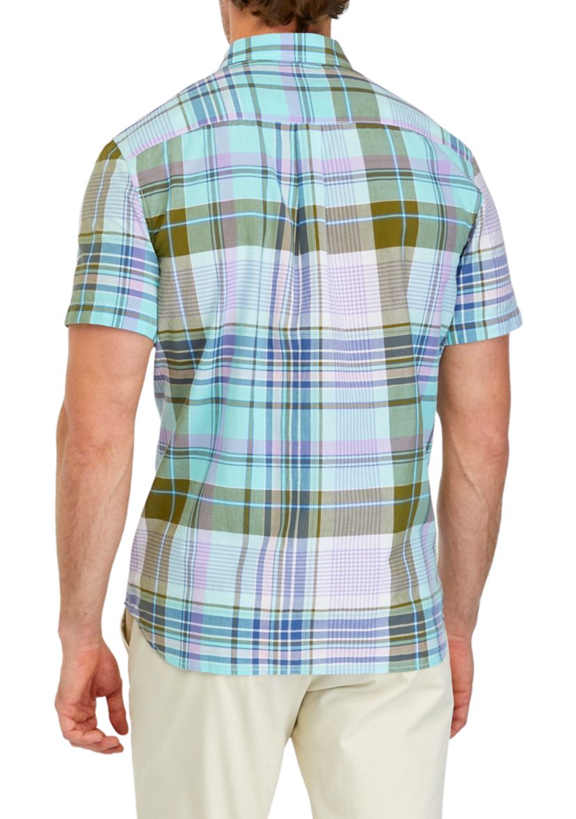 Mens Cotton Madras Plaid Shirt