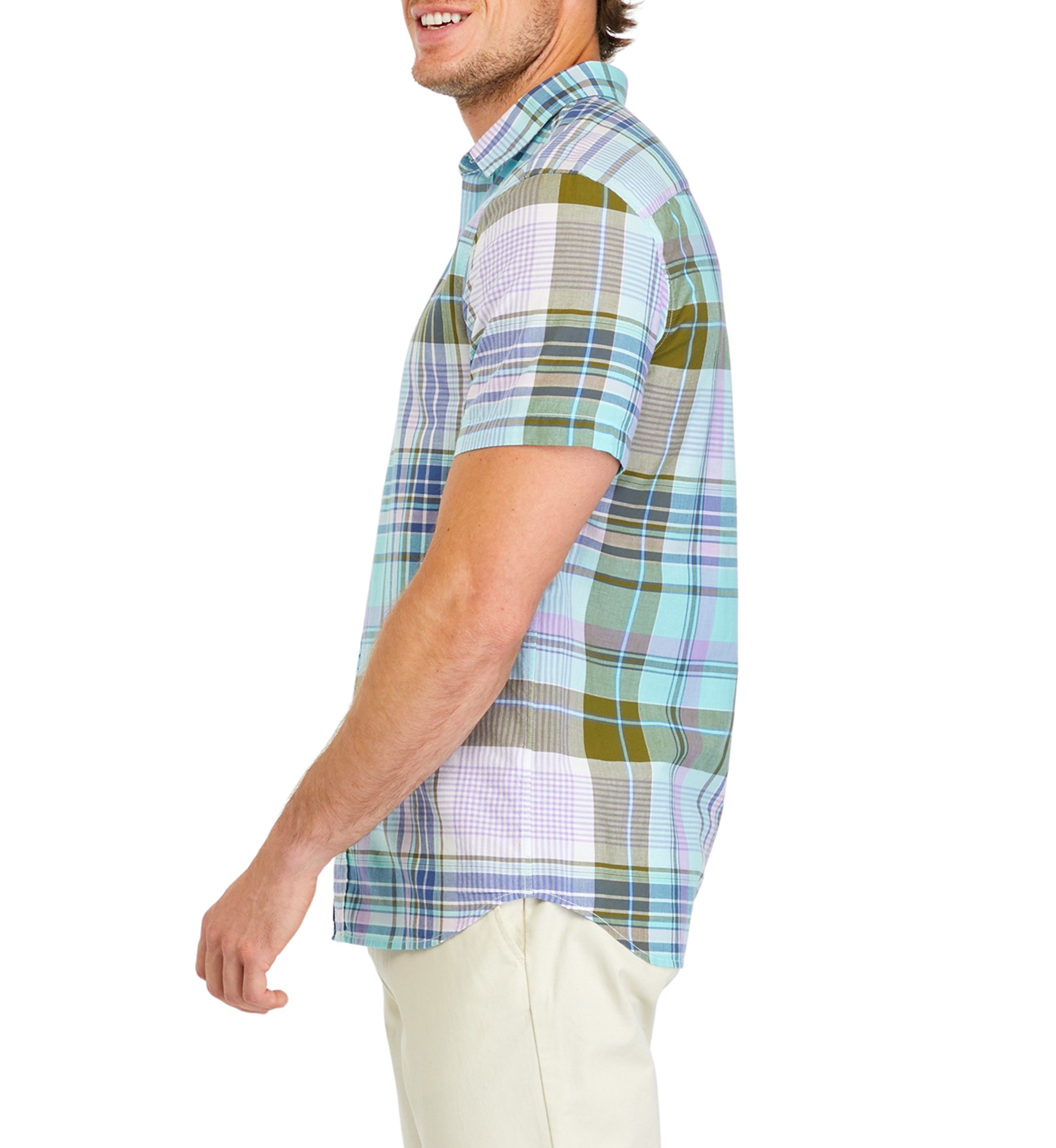 Mens Cotton Madras Plaid Shirt