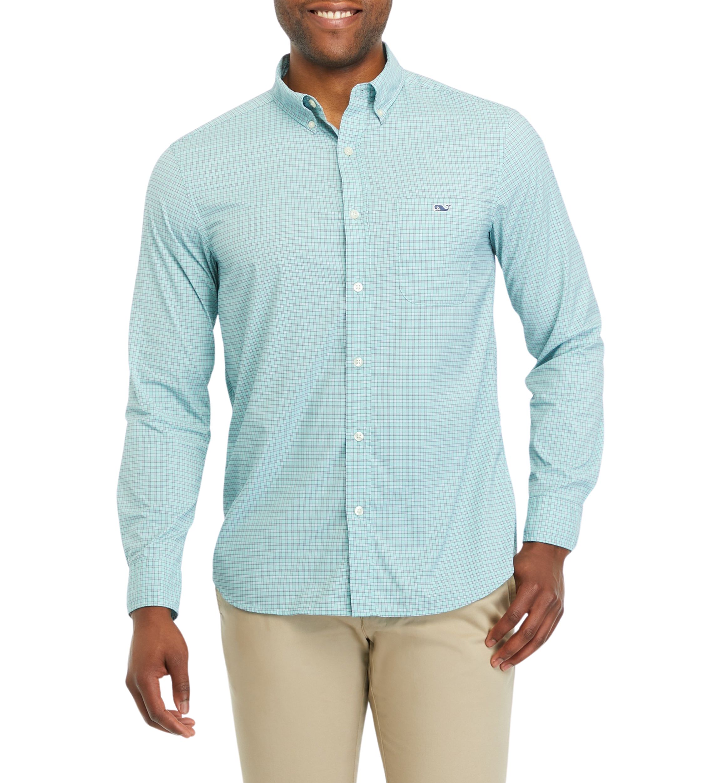 Mens On the Go Nylon Check Shirt 