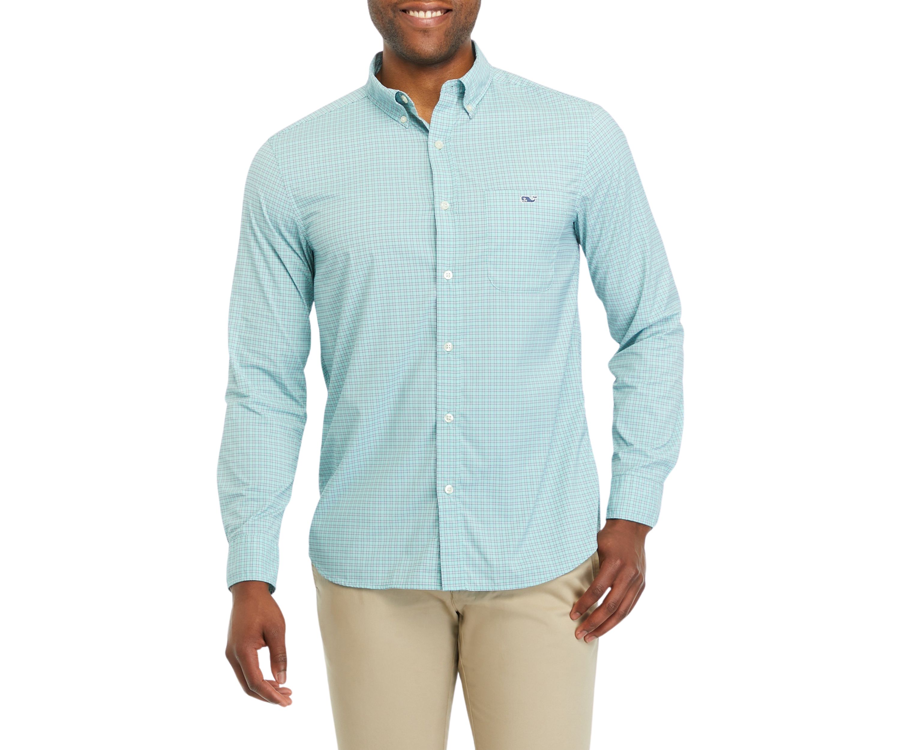 Mens On the Go Nylon Check Shirt 