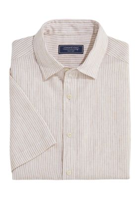 Vineyard Vines Linen Short-Sleeve Stripe Shirt | belk