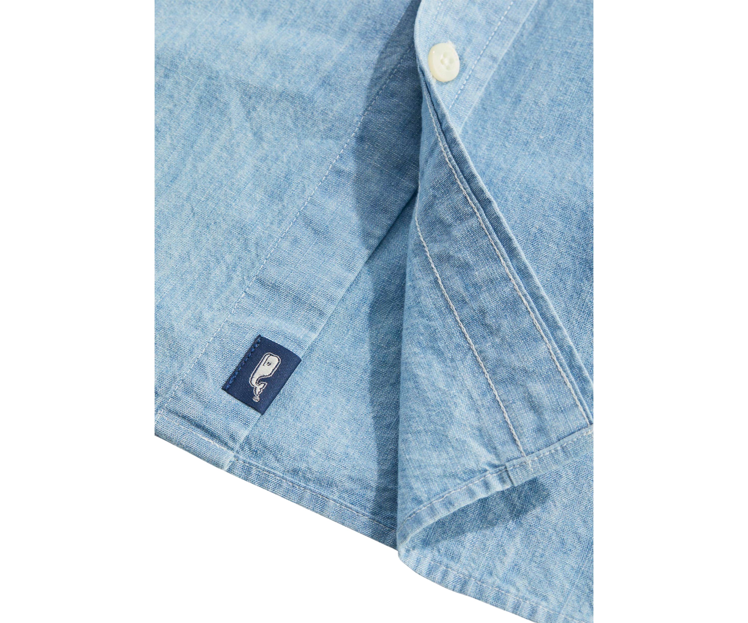 Mens Chambray Short Sleeve Shirt