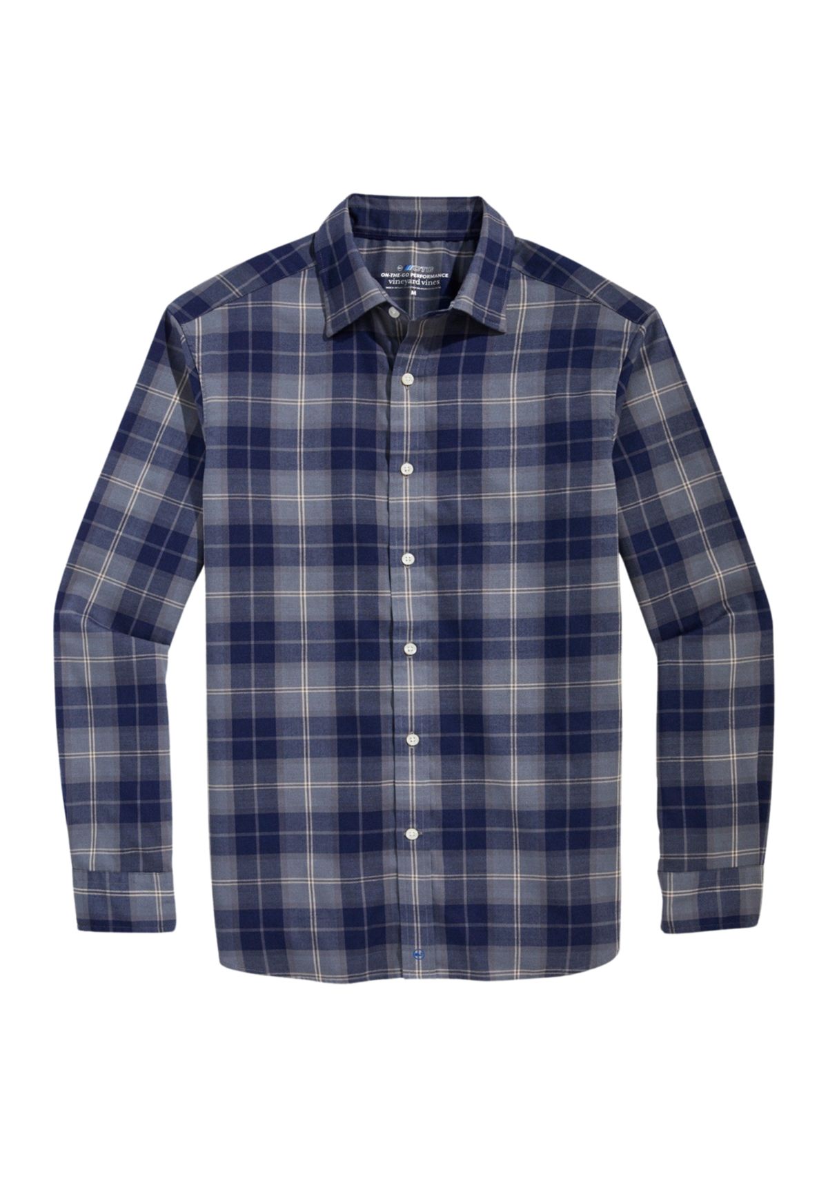Mens Plaid On the Go Brushed Twill Shirt