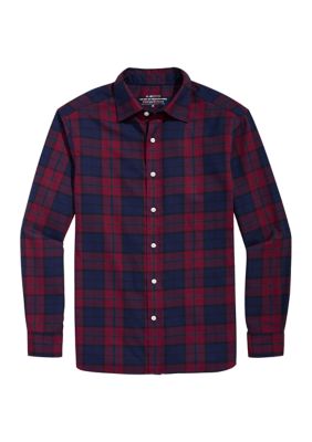 Vineyard Vines Men's Plaid On the Go Brushed Twill Shirt, Large