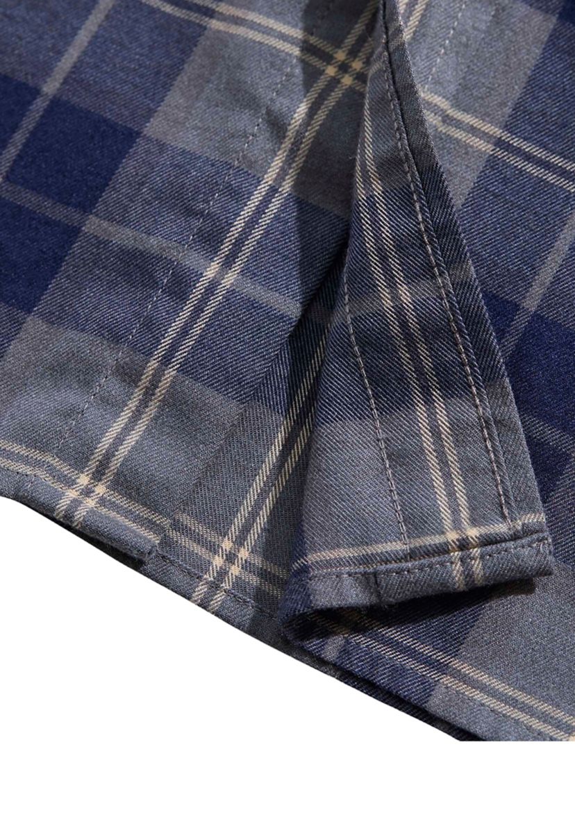 Mens Plaid On the Go Brushed Twill Shirt