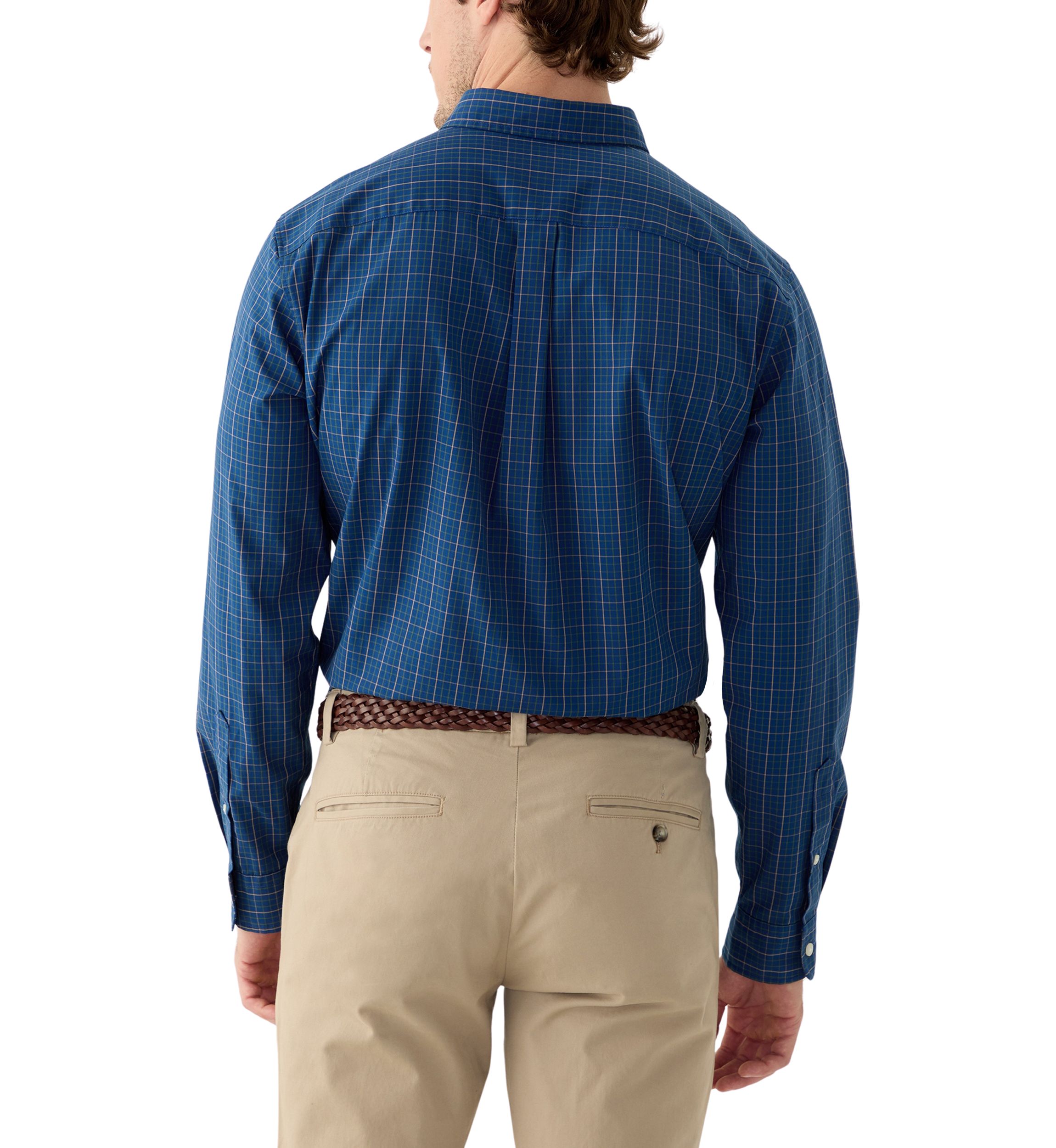 Mens Tattersall Stretch Poplin Shirt