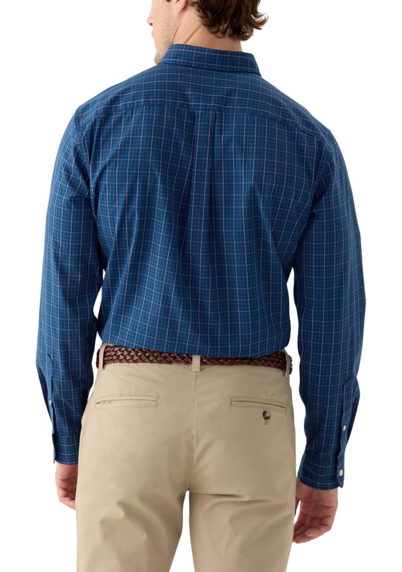 Mens Tattersall Stretch Poplin Shirt