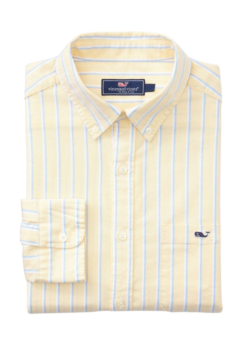 Mens Stripe Stretch Oxford Shirt