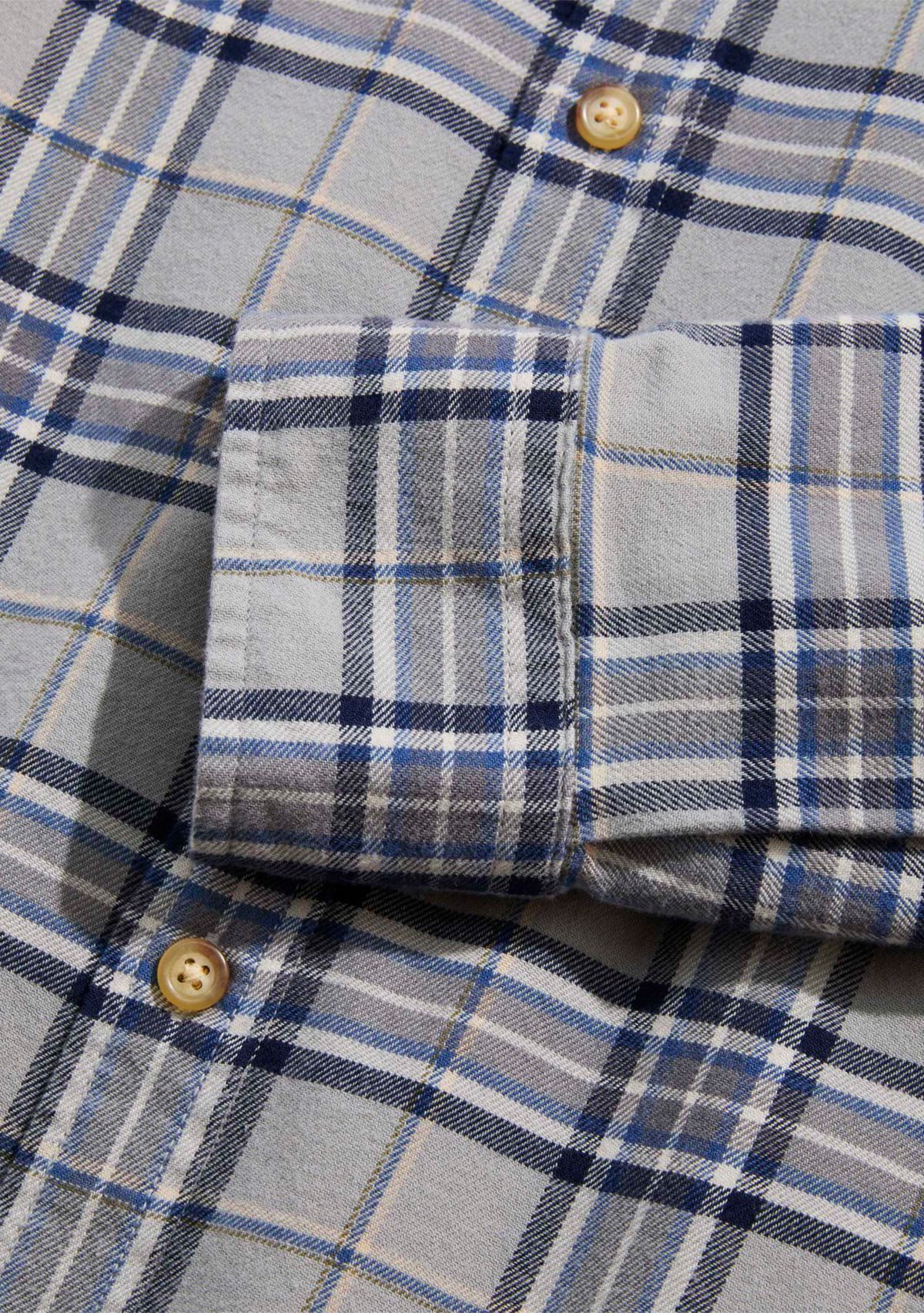 Mens Flannel Plaid Whale Shirt