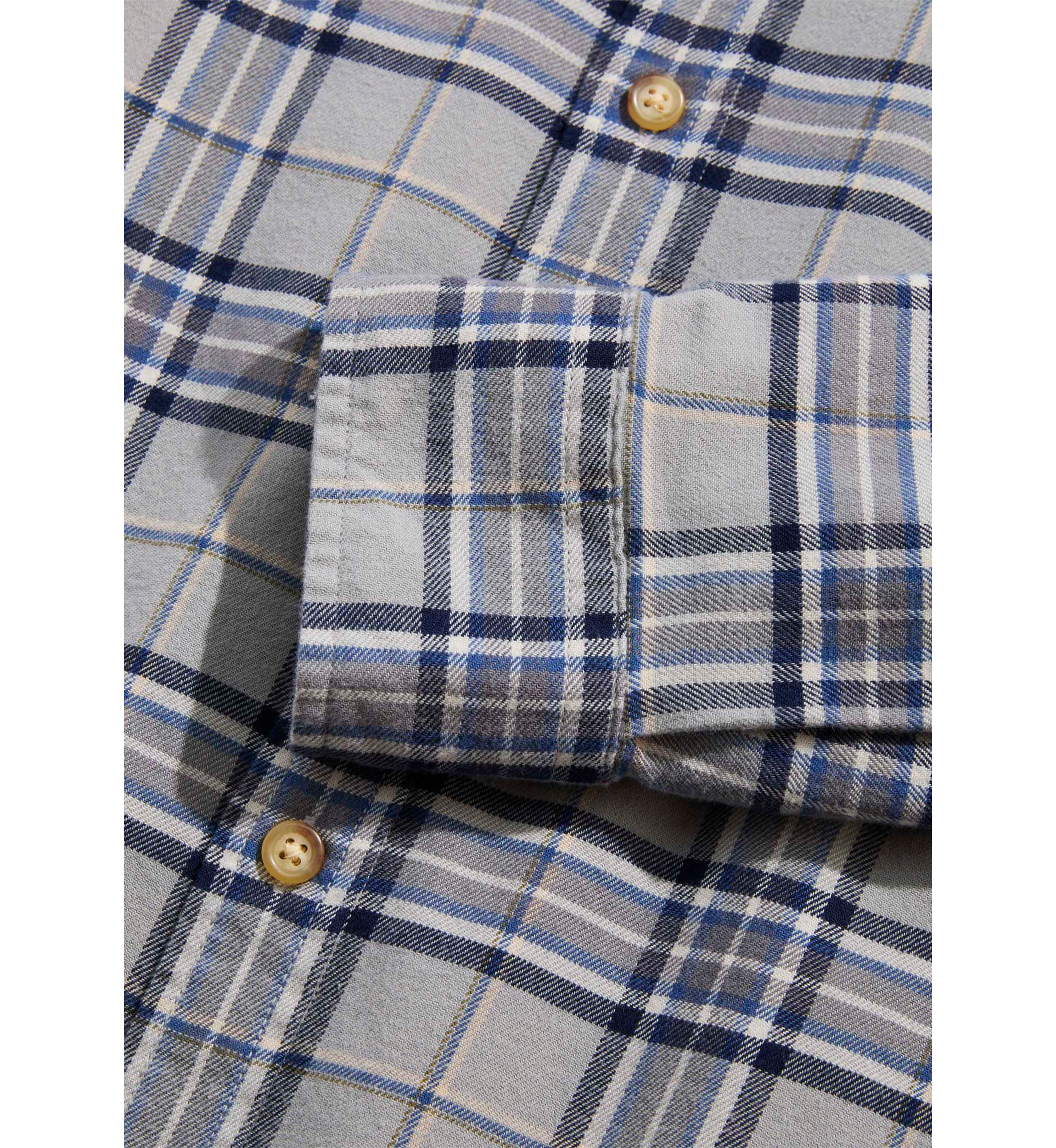 Mens Flannel Plaid Whale Shirt