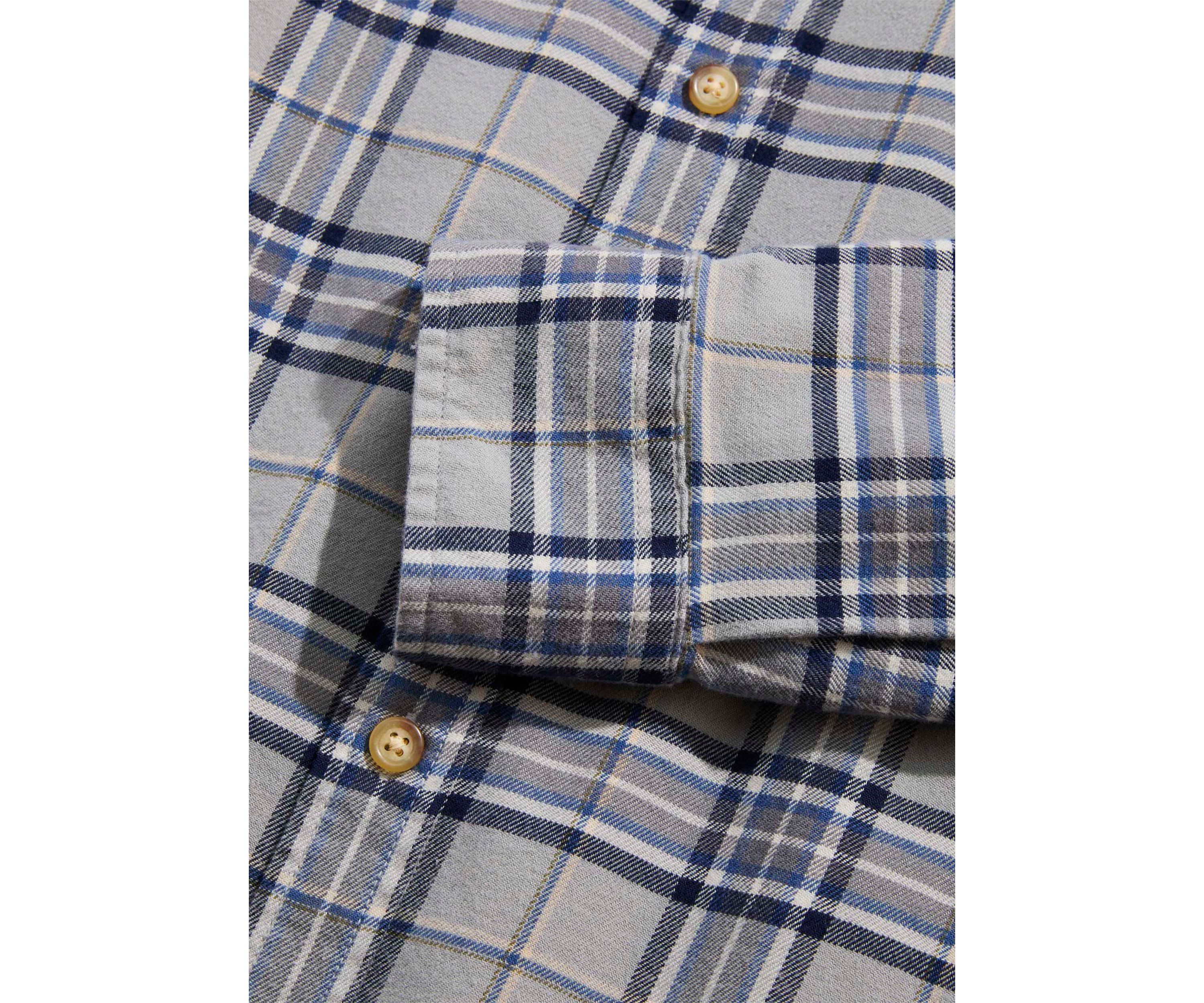 Mens Flannel Plaid Whale Shirt