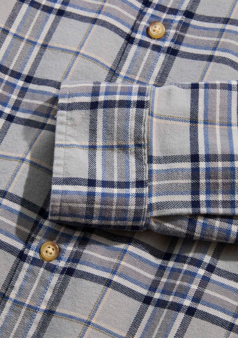Mens Flannel Plaid Whale Shirt
