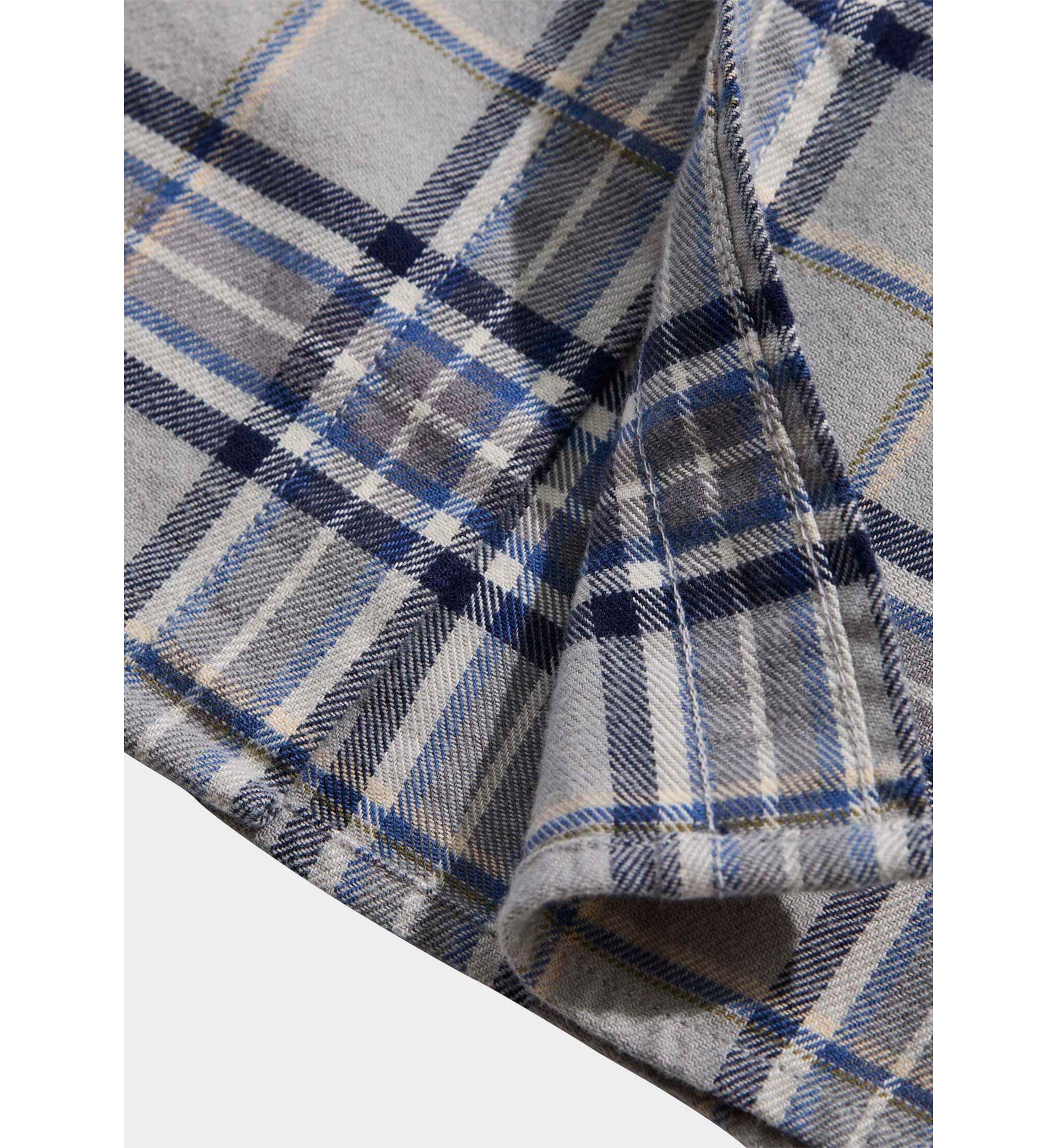 Mens Flannel Plaid Whale Shirt
