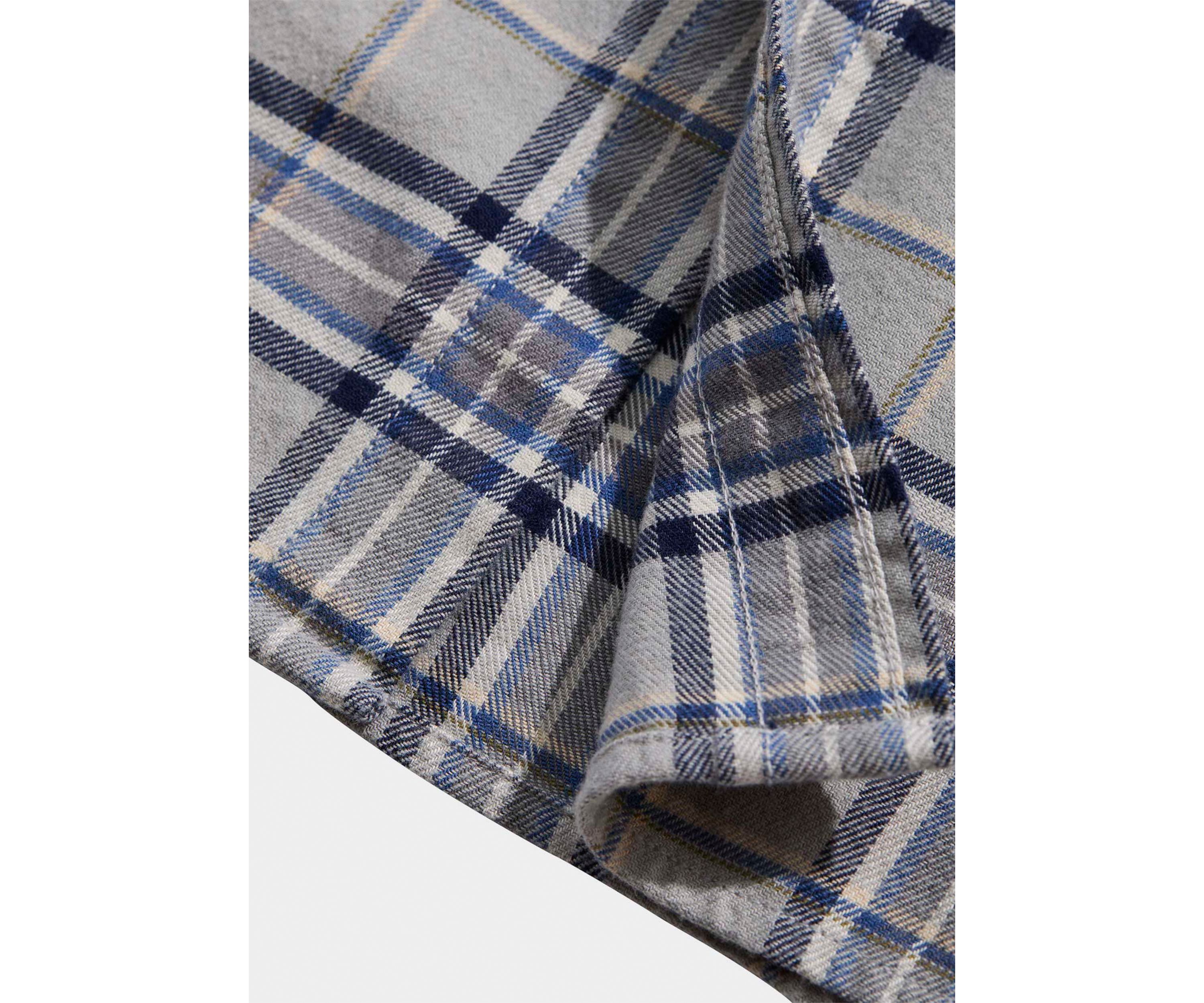 Mens Flannel Plaid Whale Shirt