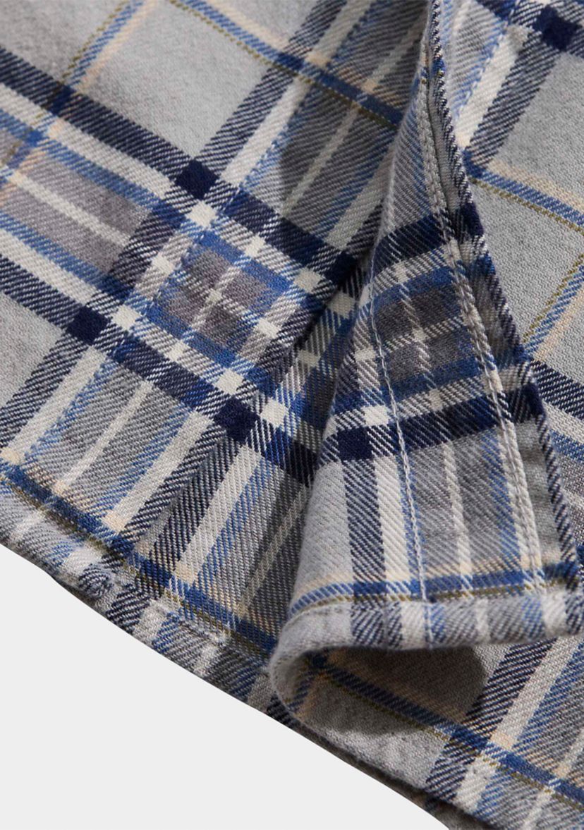 Mens Flannel Plaid Whale Shirt