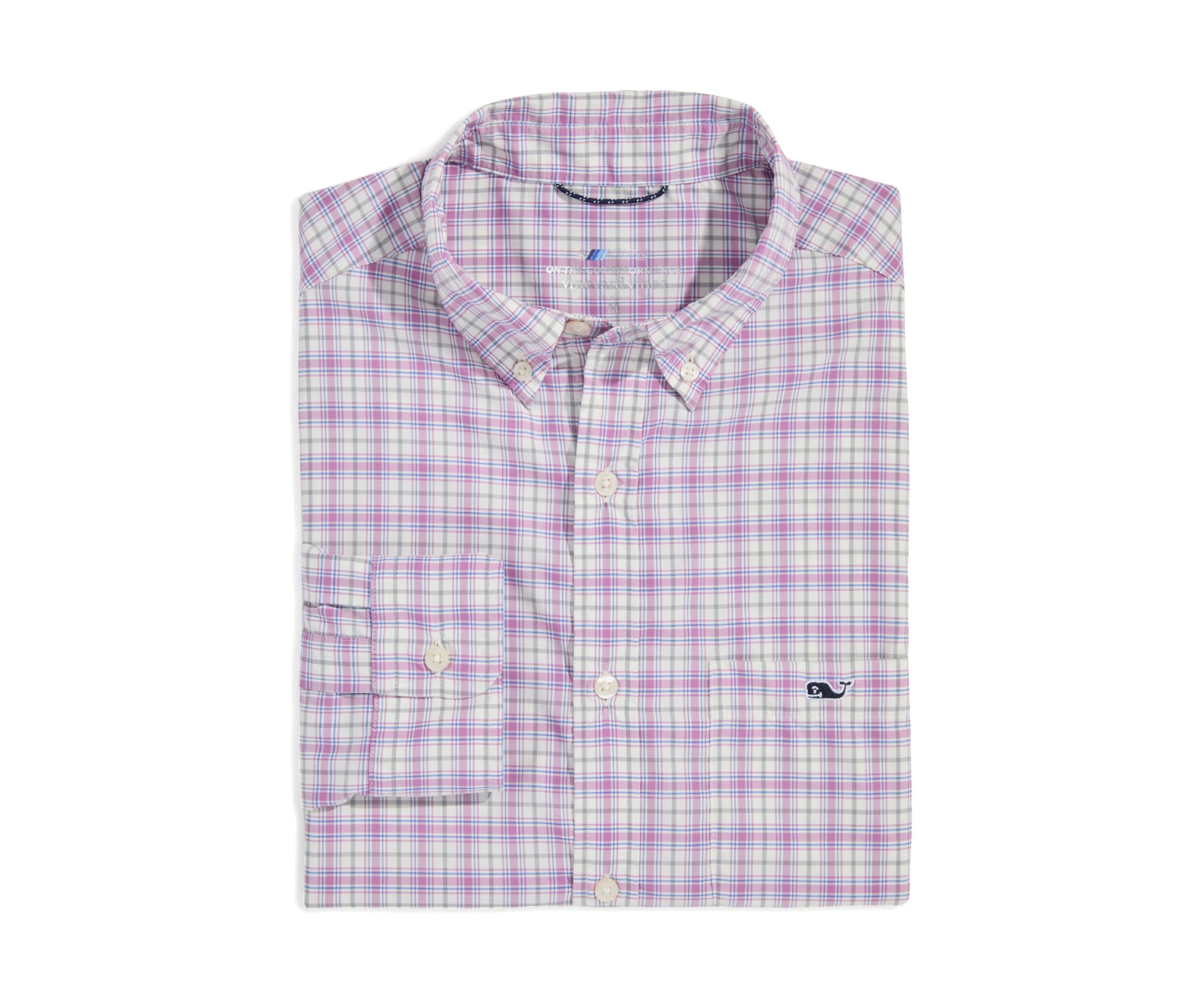 Mens Plaid On the Go Nylon Shirt