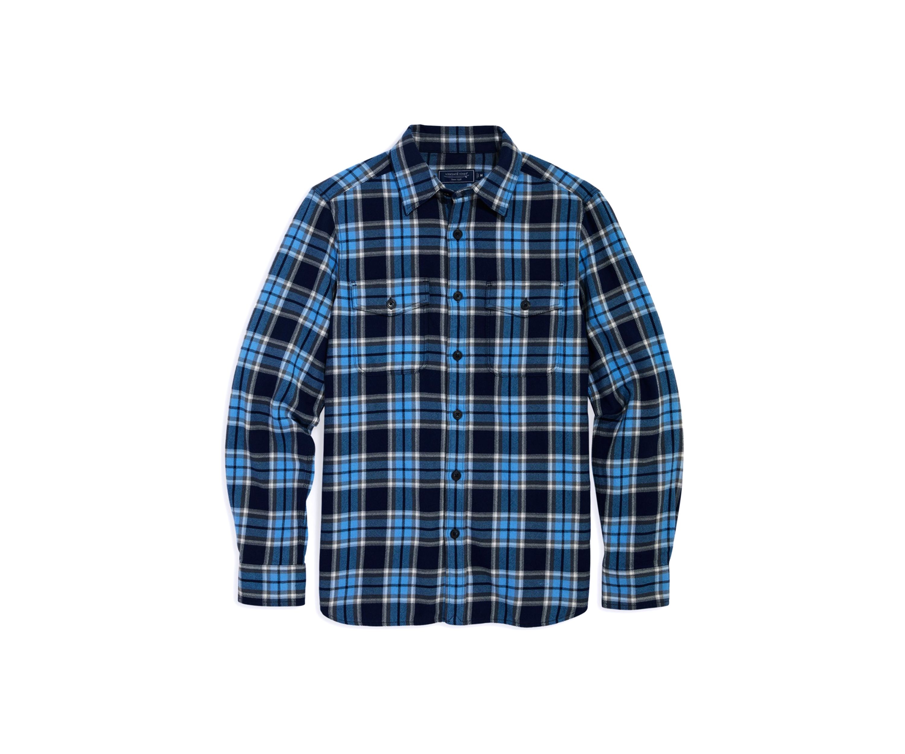 Mens Plaid Printed Midweight Twill Utility Shirt