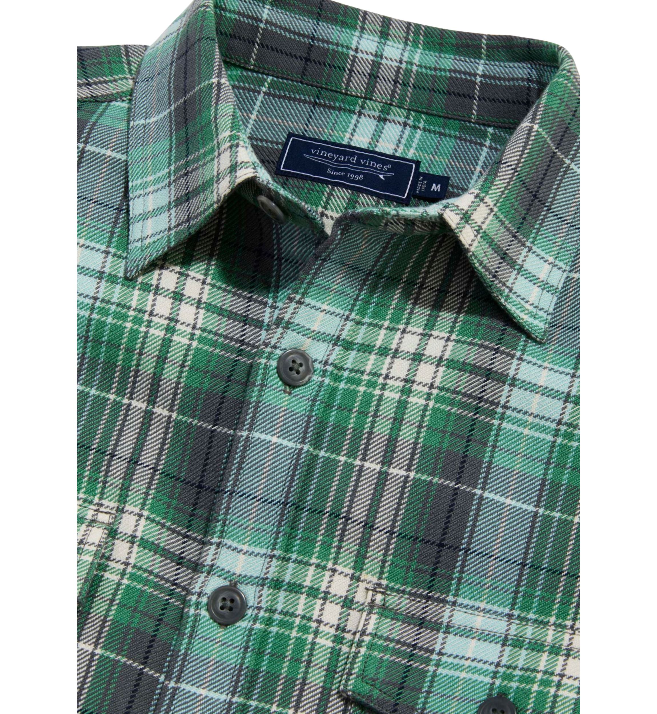 Mens Plaid Printed Midweight Twill Utility Shirt