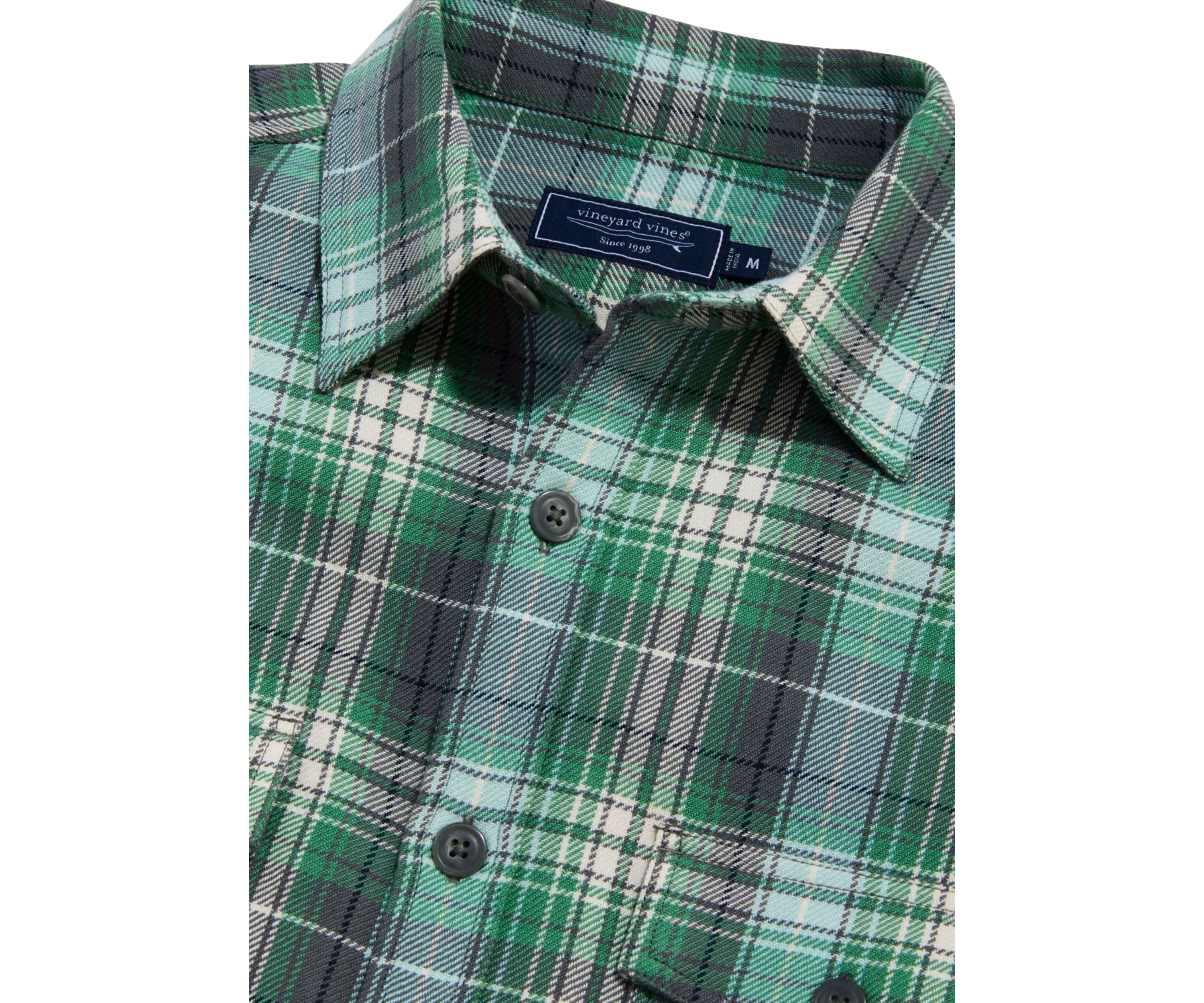 Mens Plaid Printed Midweight Twill Utility Shirt