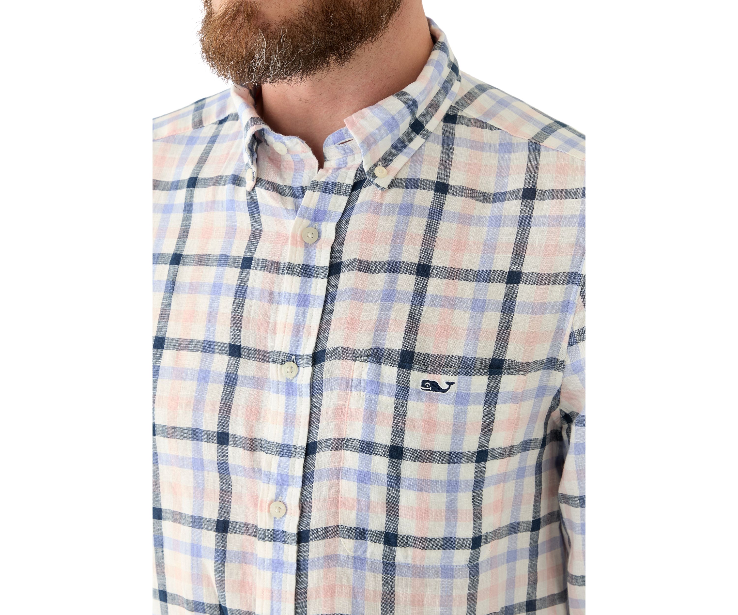 Mens Tattersall Stretch Poplin Shirt