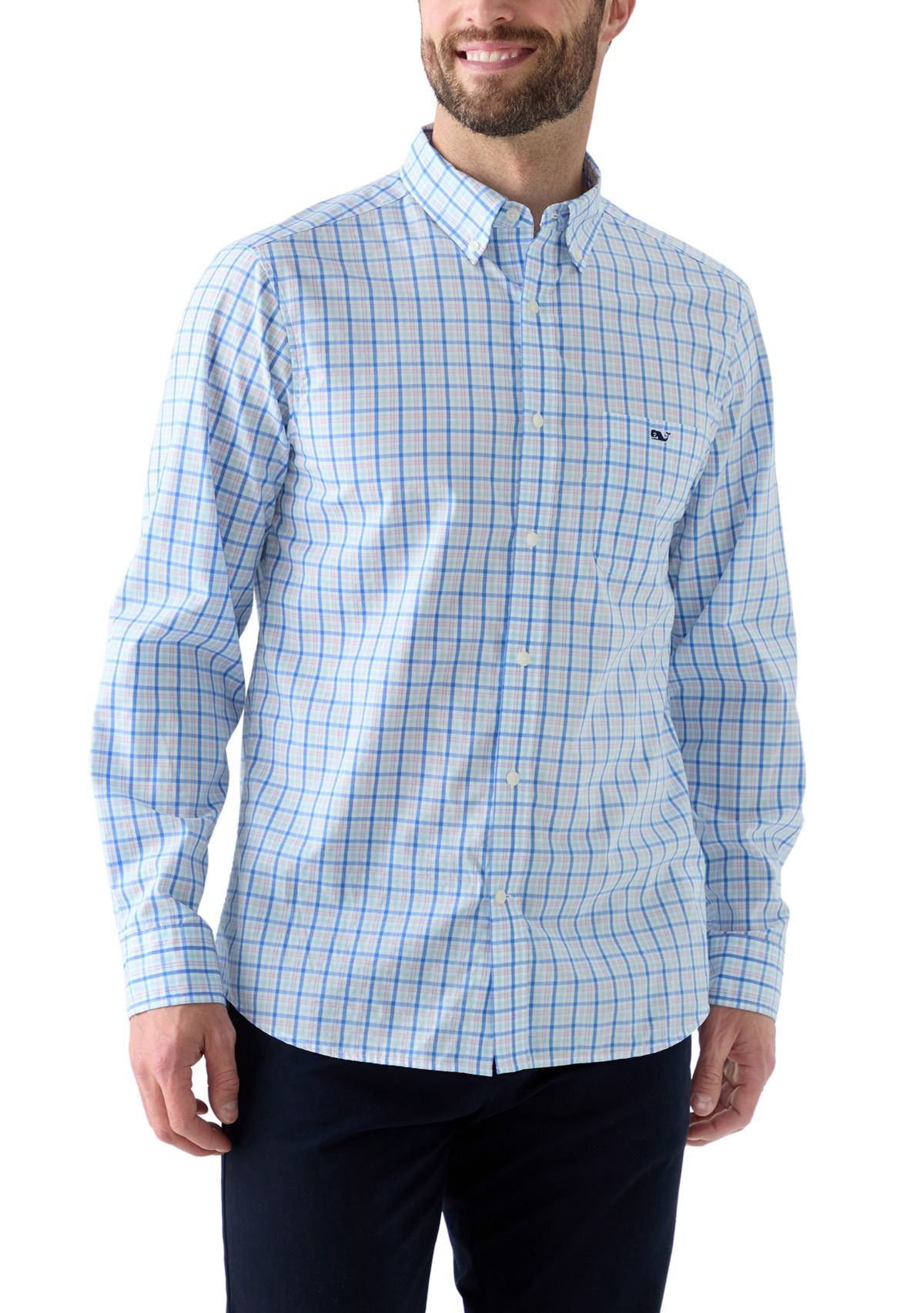 Mens Kingston Tattersall Perfect Wash Poplin Shirt