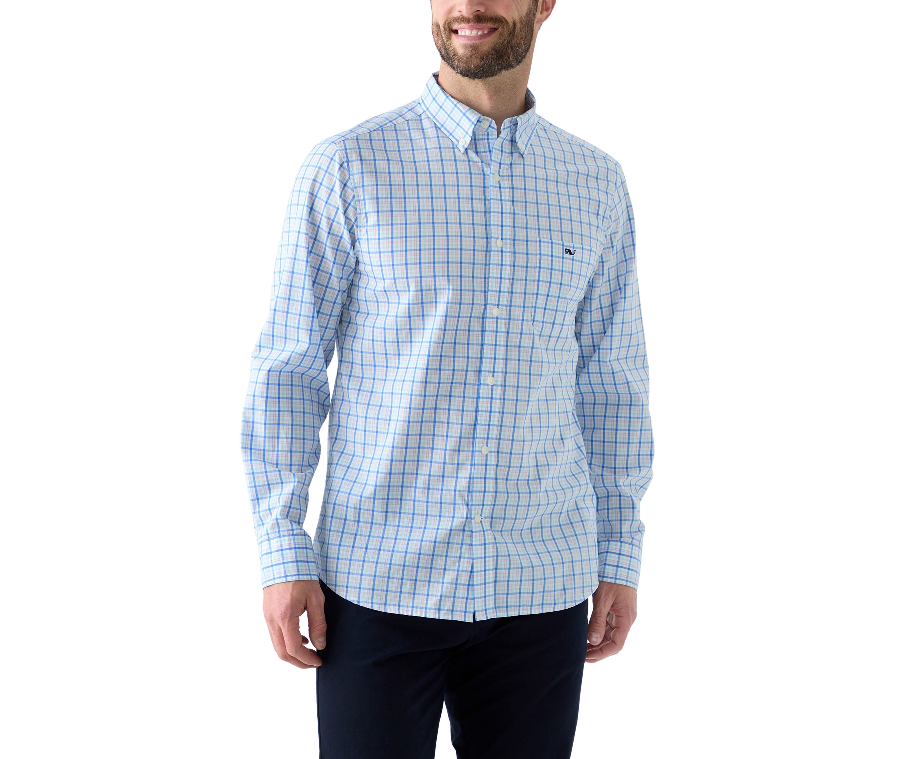 Mens Kingston Tattersall Perfect Wash Poplin Shirt