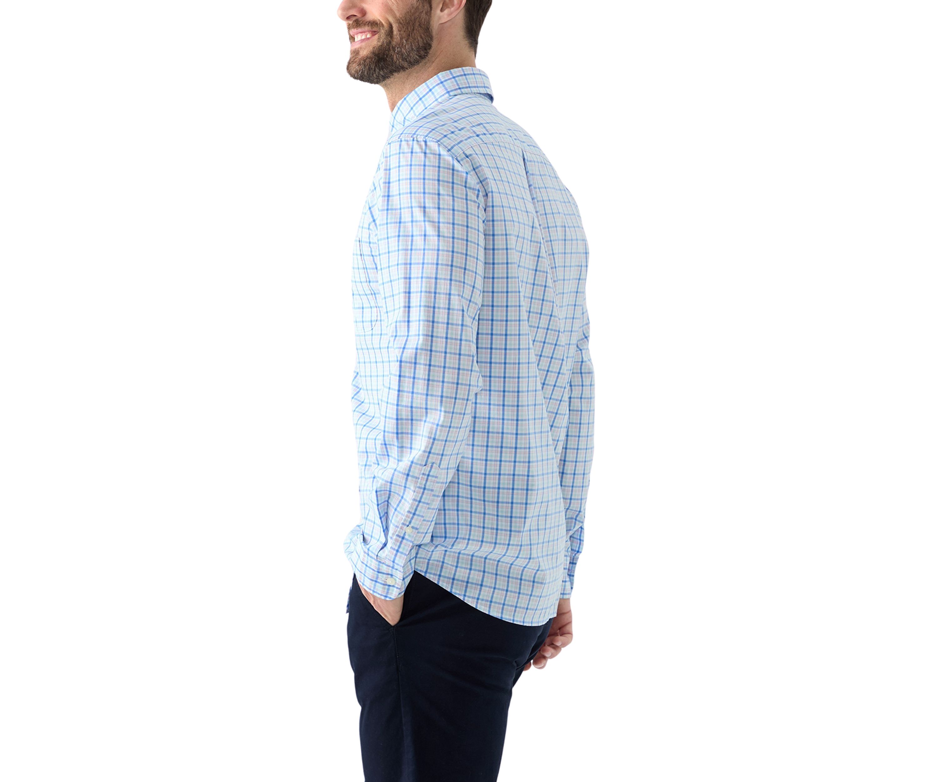 Mens Kingston Tattersall Perfect Wash Poplin Shirt