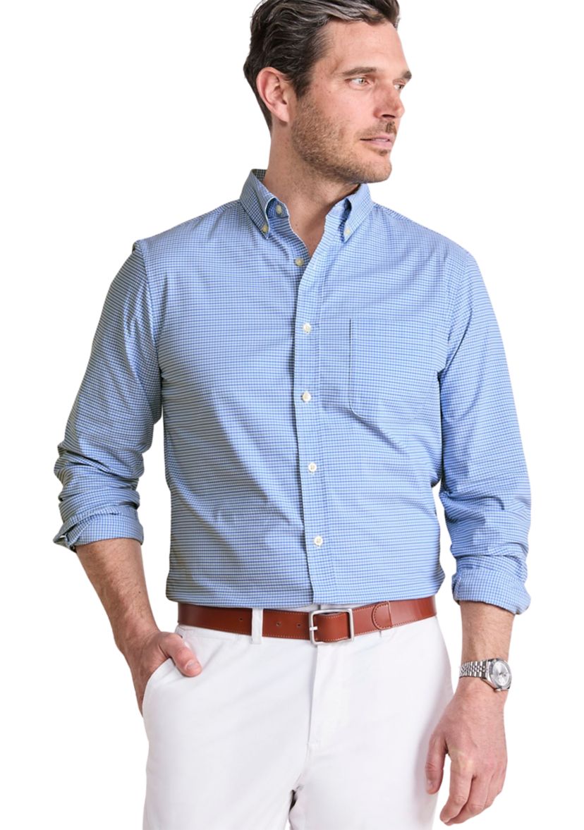 Mens Tradewind Check Performance Cotton Shirt
