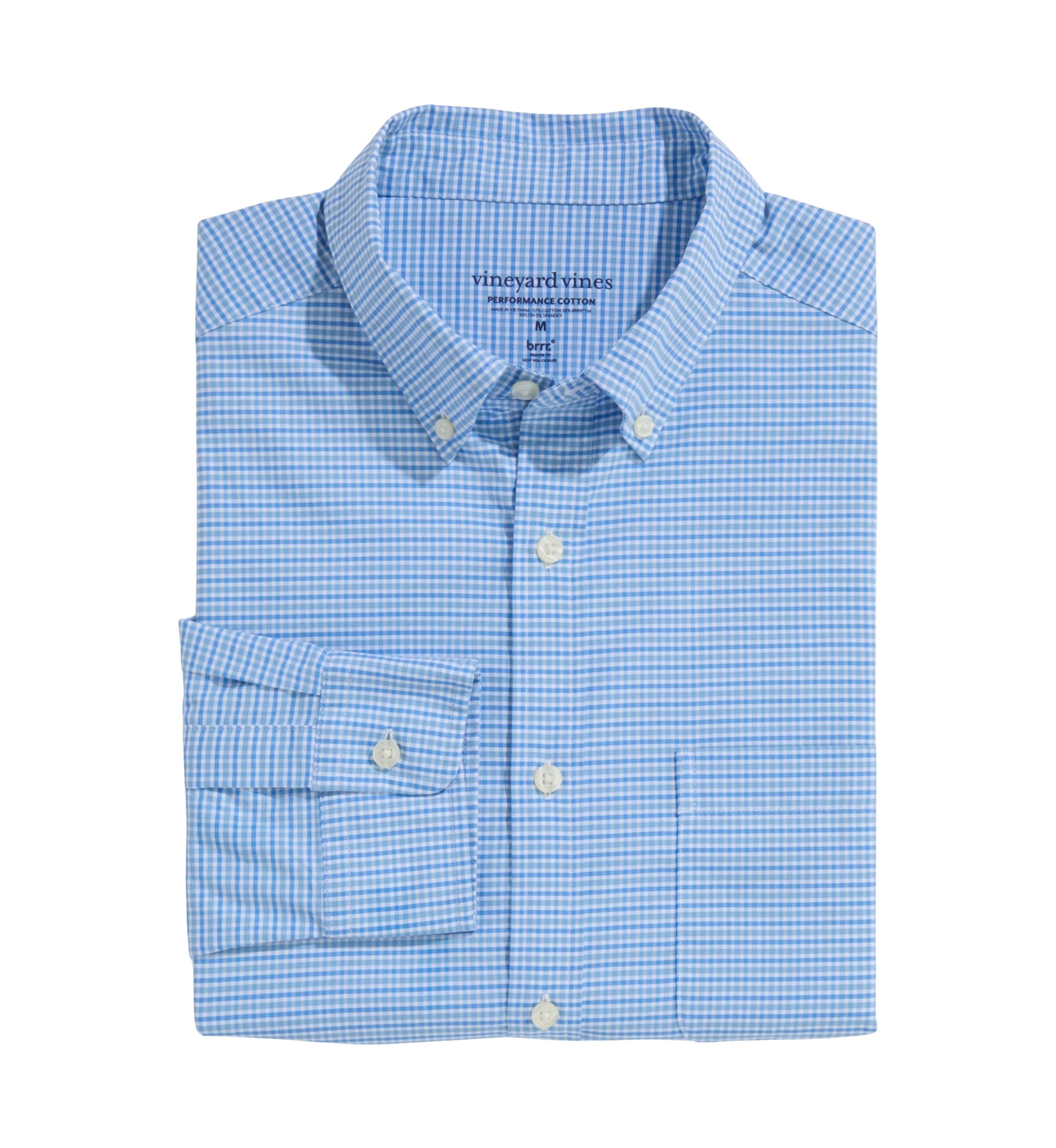 Mens Tradewind Check Performance Cotton Shirt