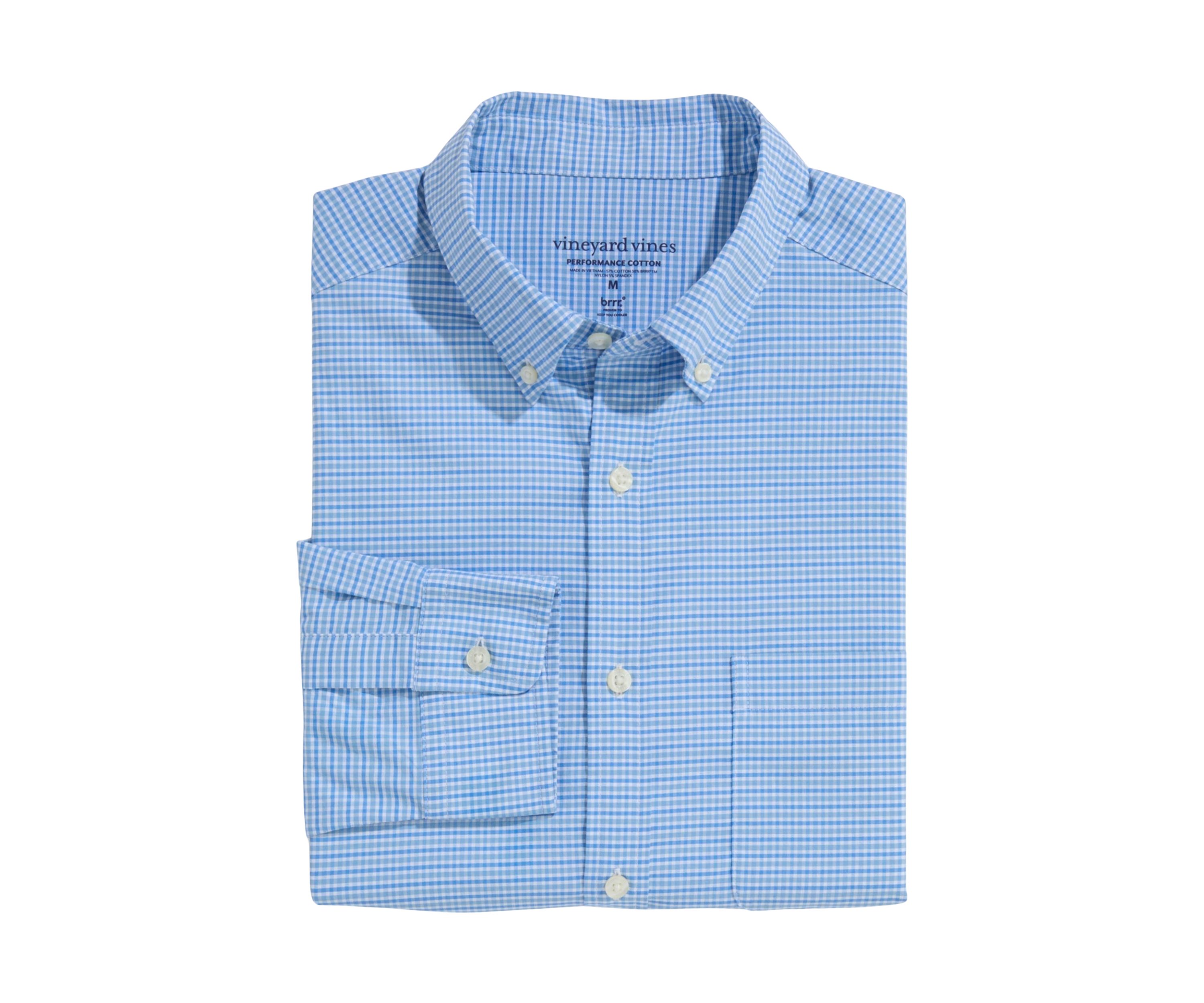 Mens Tradewind Check Performance Cotton Shirt