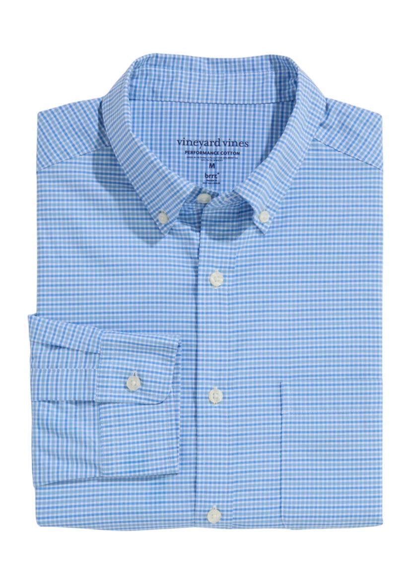 Mens Tradewind Check Performance Cotton Shirt