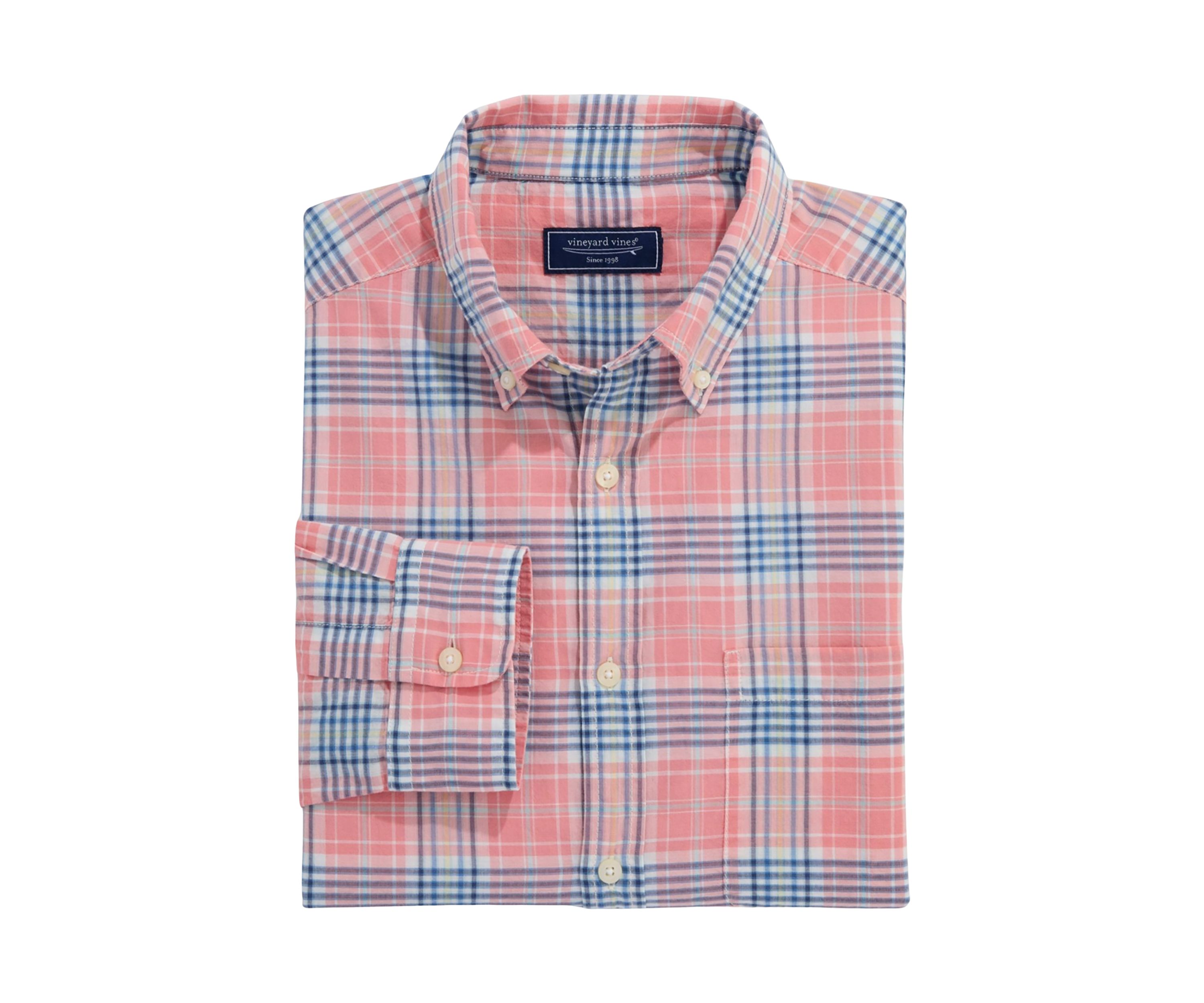 Mens Bay Plaid Madras Shirt