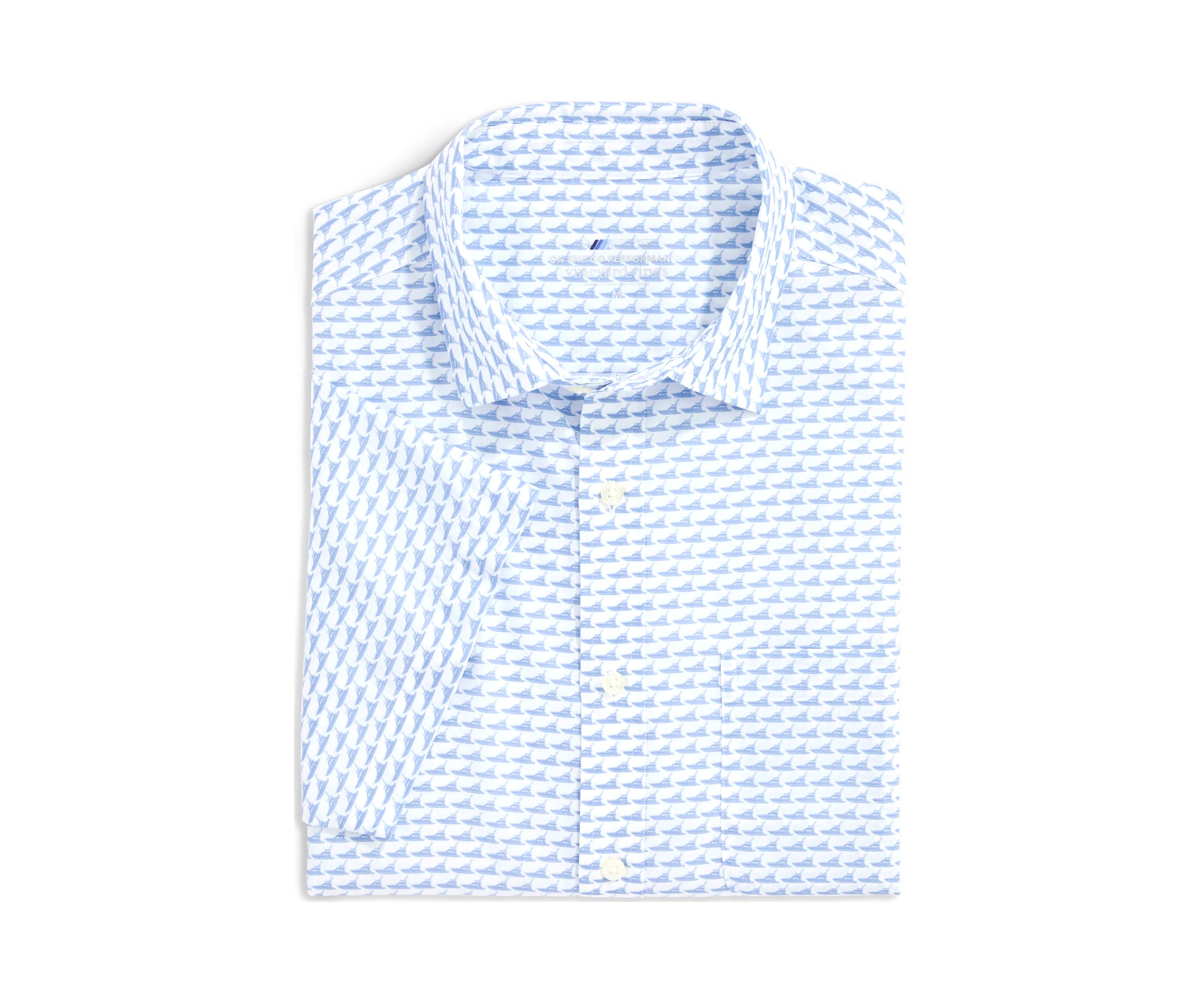 Mens Sport Fisher Allover On the Go Brrr Short Sleeve Shirt