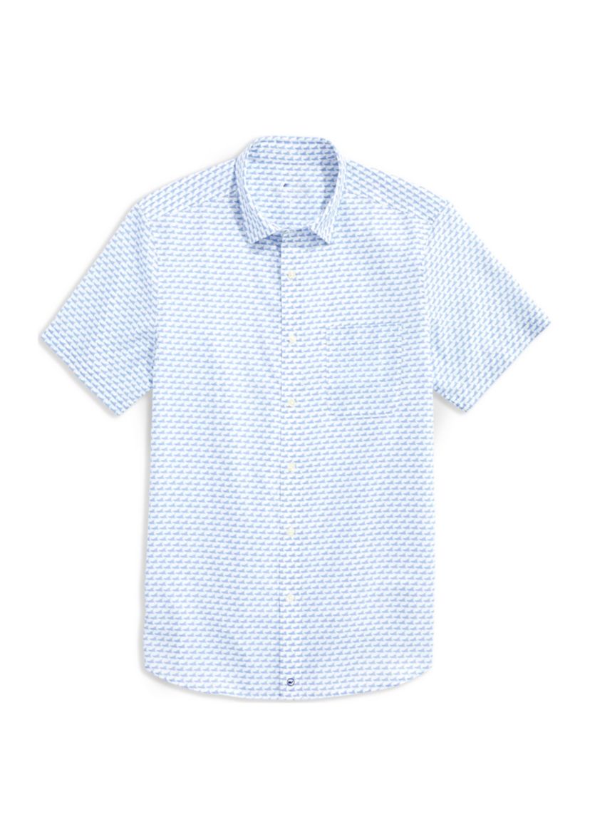 Mens Sport Fisher Allover On the Go Brrr Short Sleeve Shirt
