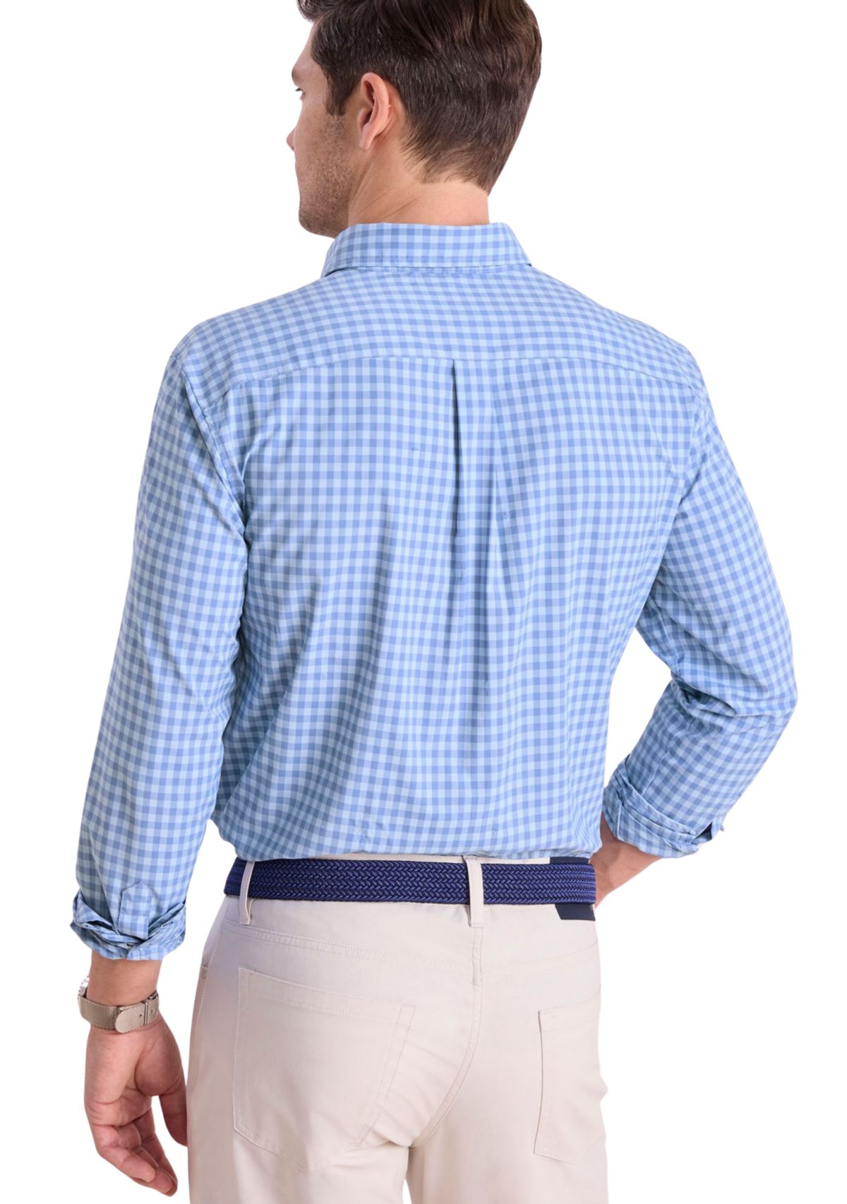 Mens Topsail Gingham Featherweight Performance Shirt